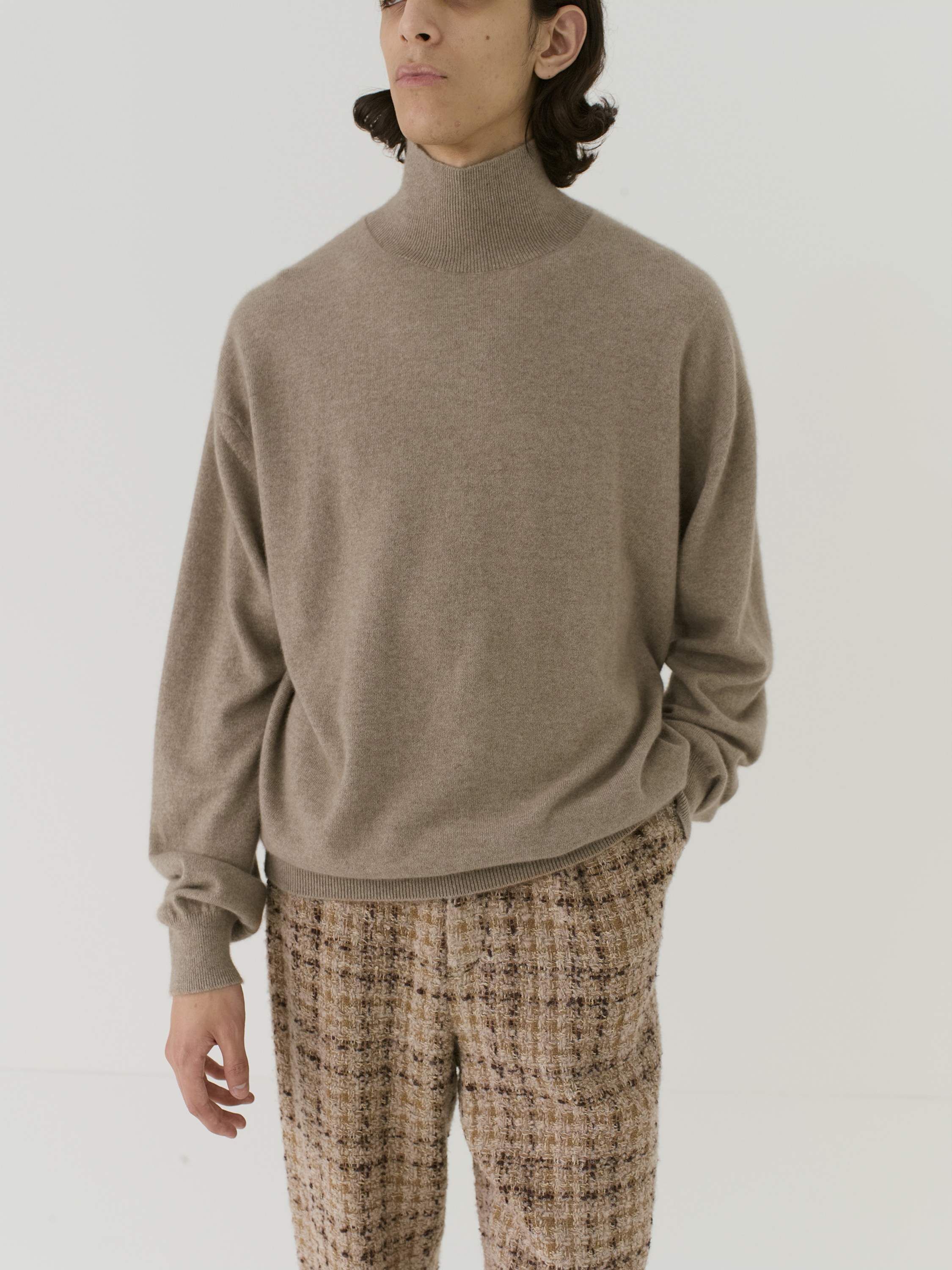 BABY CASHMERE KNIT TURTLE 詳細画像 NATURAL BROWN 1