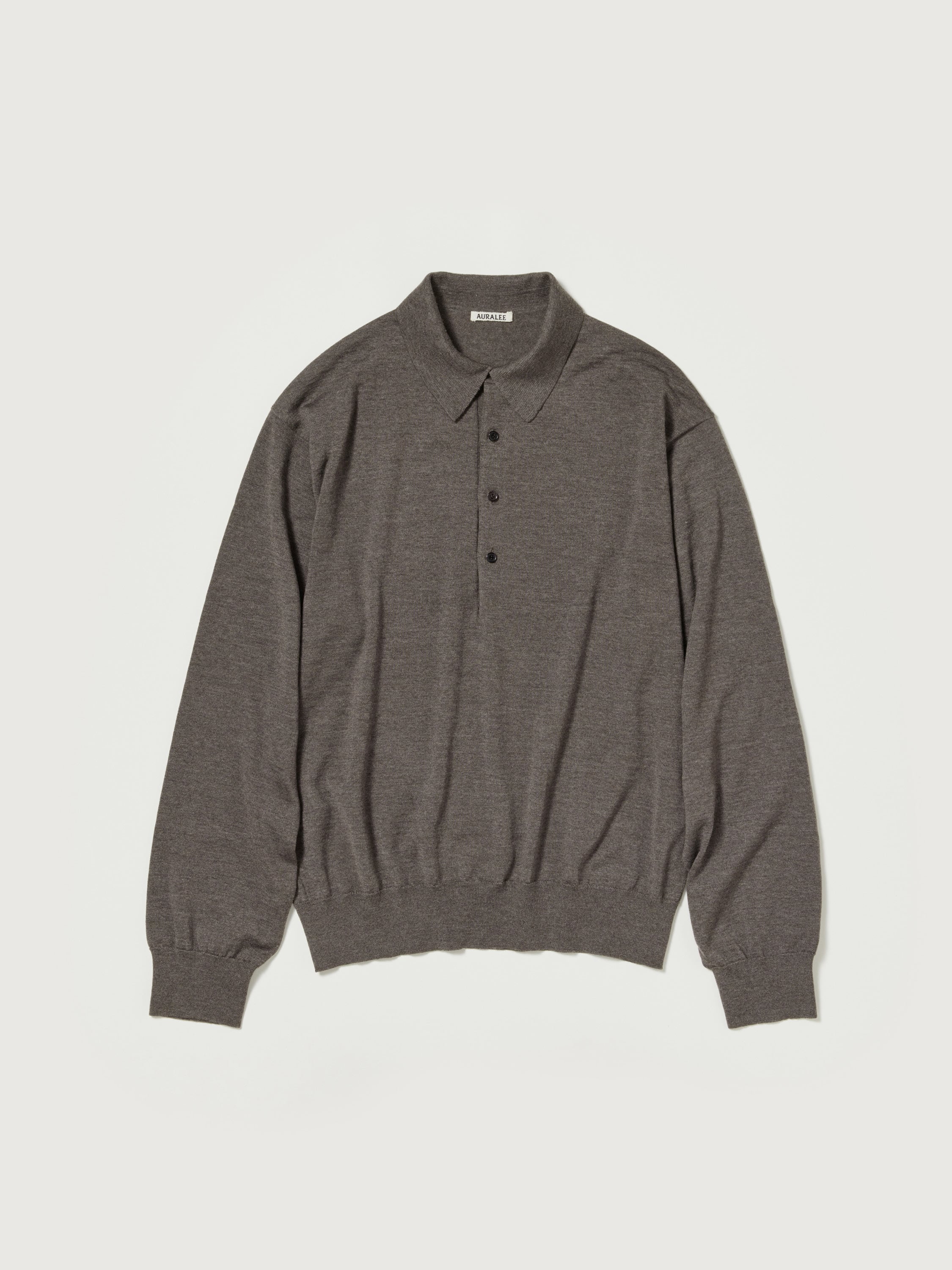 SUPER HIGH GAUGE WOOL KNIT POLO - AURALEE Official Website