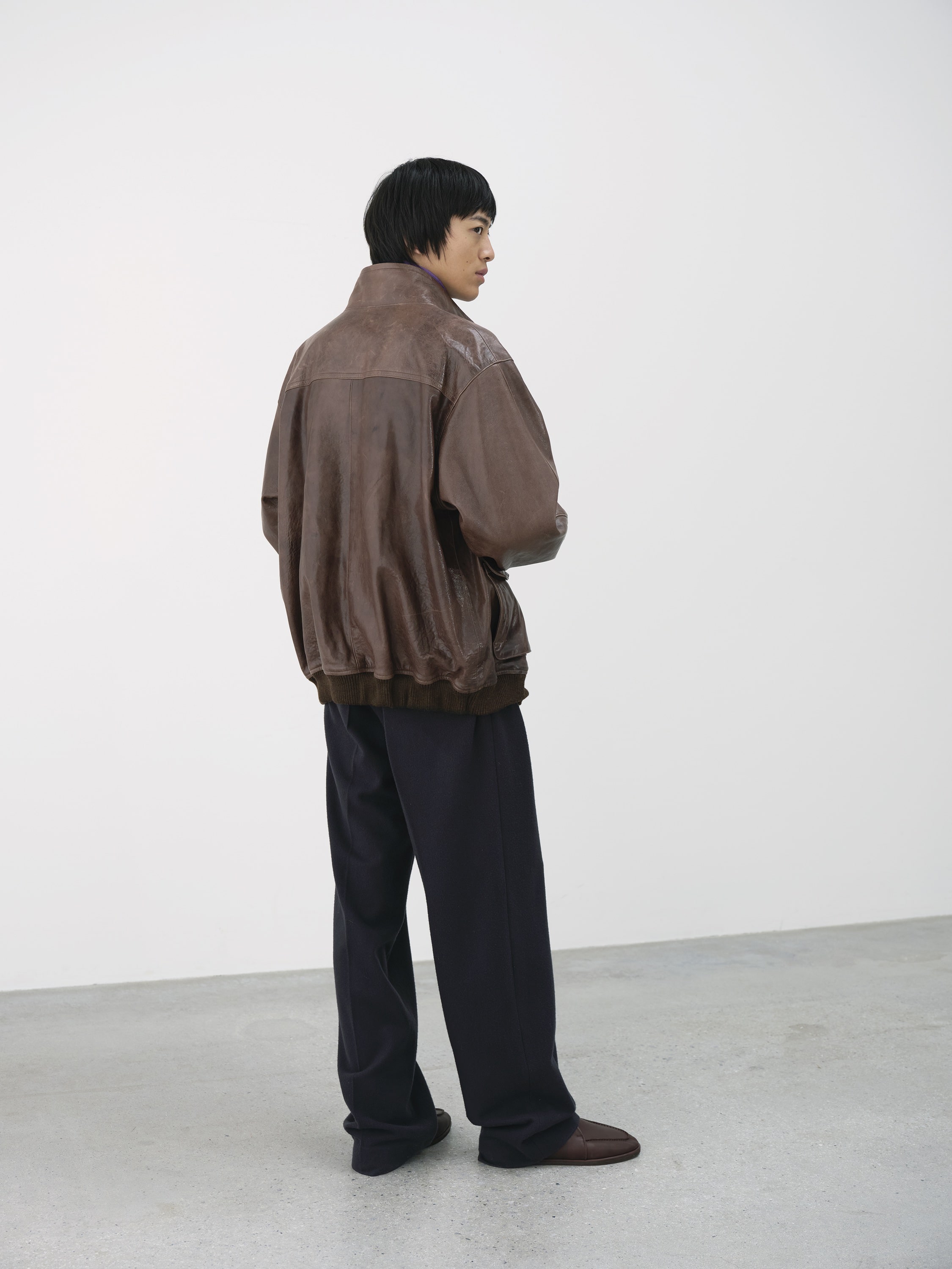 HEAVY LAMB LEATHER ZIP BLOUSON - AURALEE Official Website