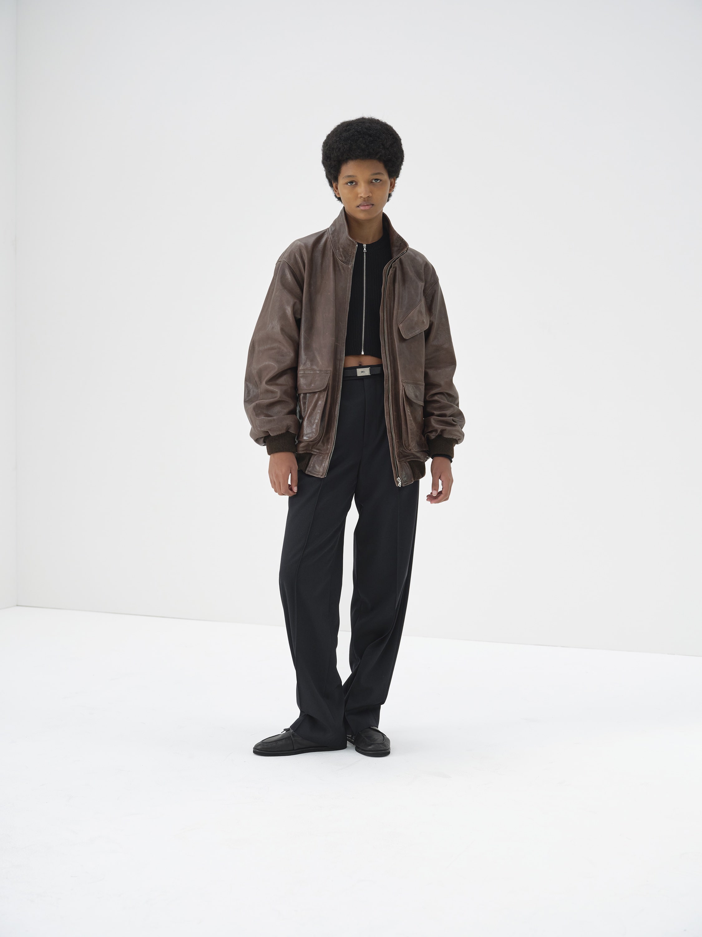 HEAVY LAMB LEATHER ZIP BLOUSON - AURALEE Official Website