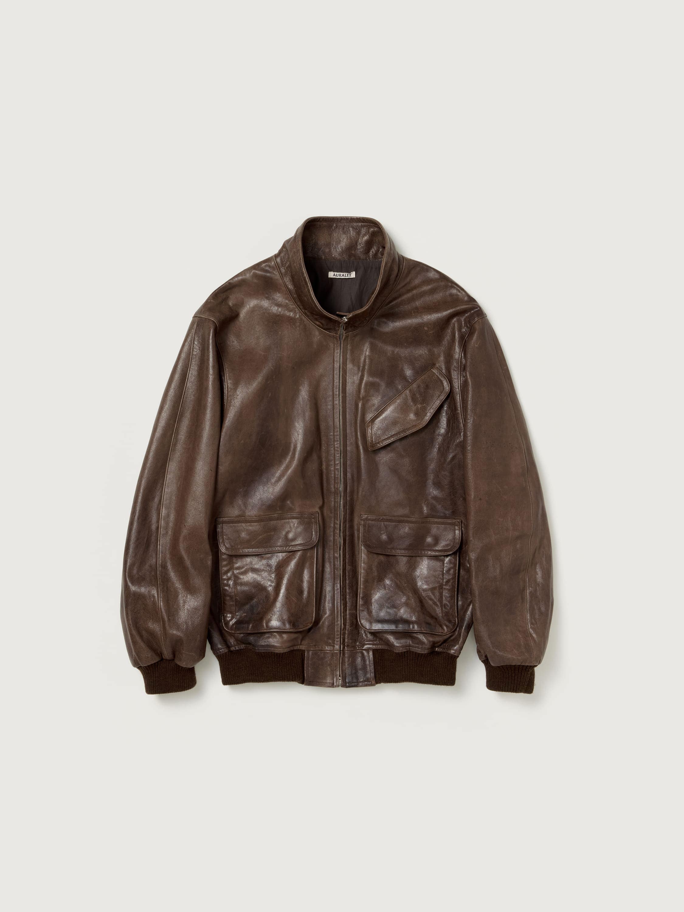 HEAVY LAMB LEATHER ZIP BLOUSON - AURALEE Official Website