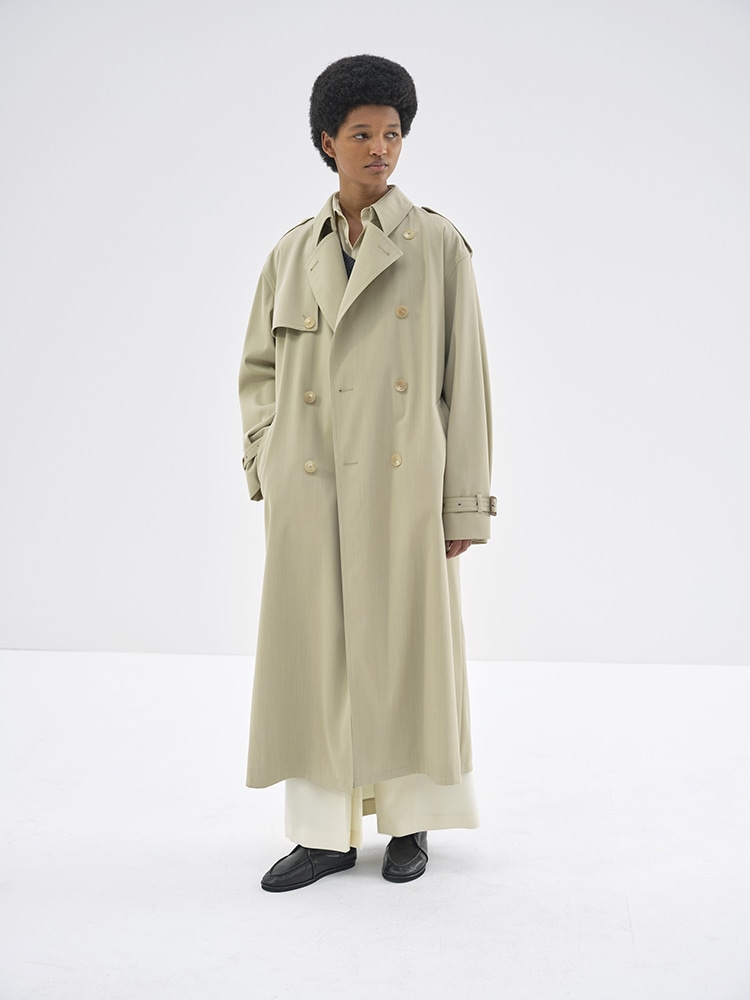 WYM PE LIGHT TWILL MINIMAL TRENCH