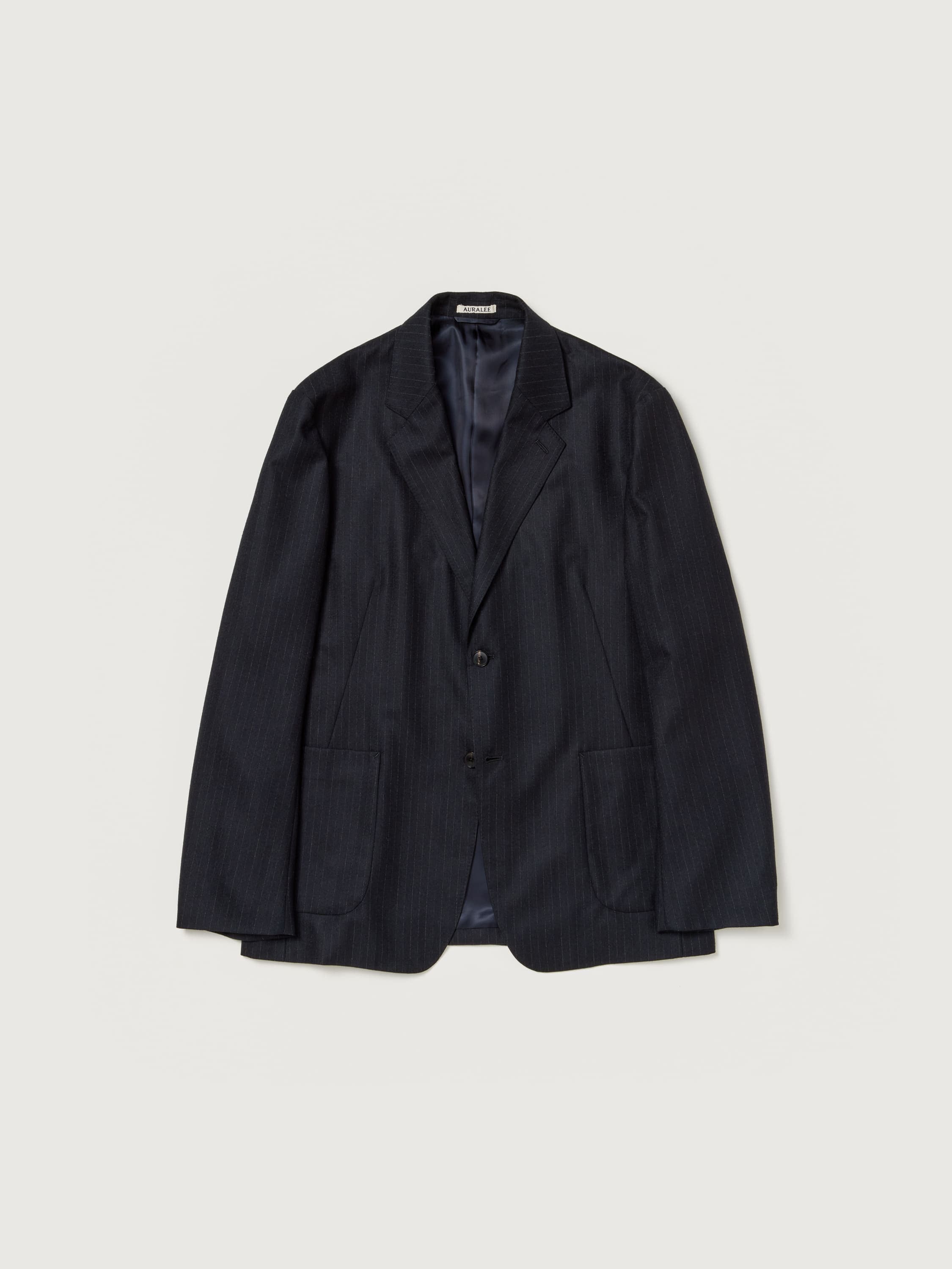 AURALEE WOOL FLANNEL STRIPE JACKET 5