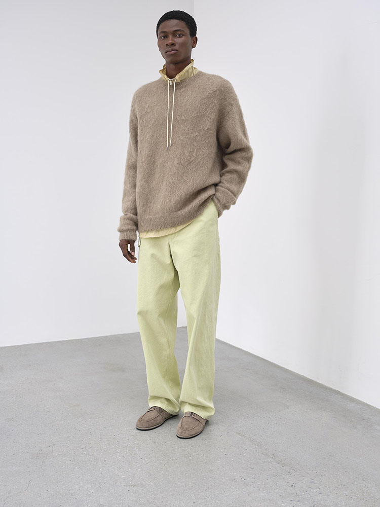 SELVEDGE FADED HEAVY DENIM PAINTER PANTS - AURALEE Official