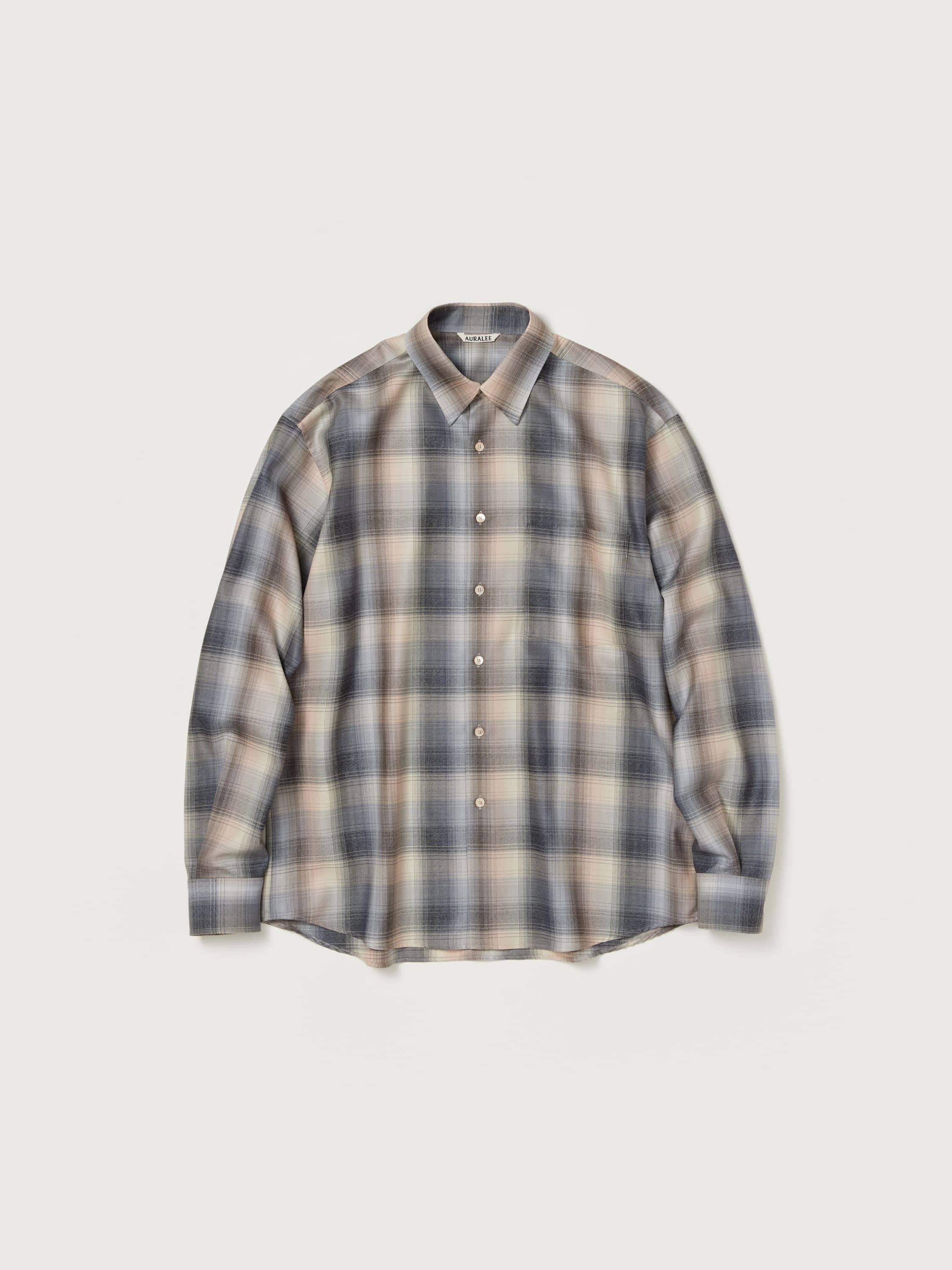 SUPER LIGHT WOOL CHECK SHIRT - AURALEE Official Website