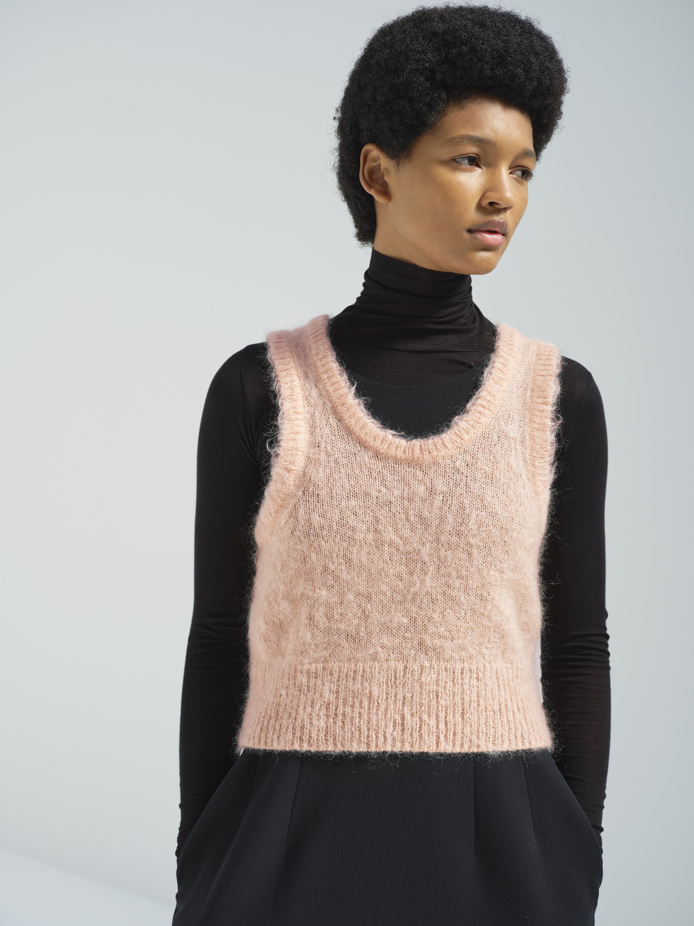 トップス AURALEE BRUSHEDSUPERKID MOHAIR KNIT TANK Brushed Super Kid Mohair Knit Tank – La Garçonne