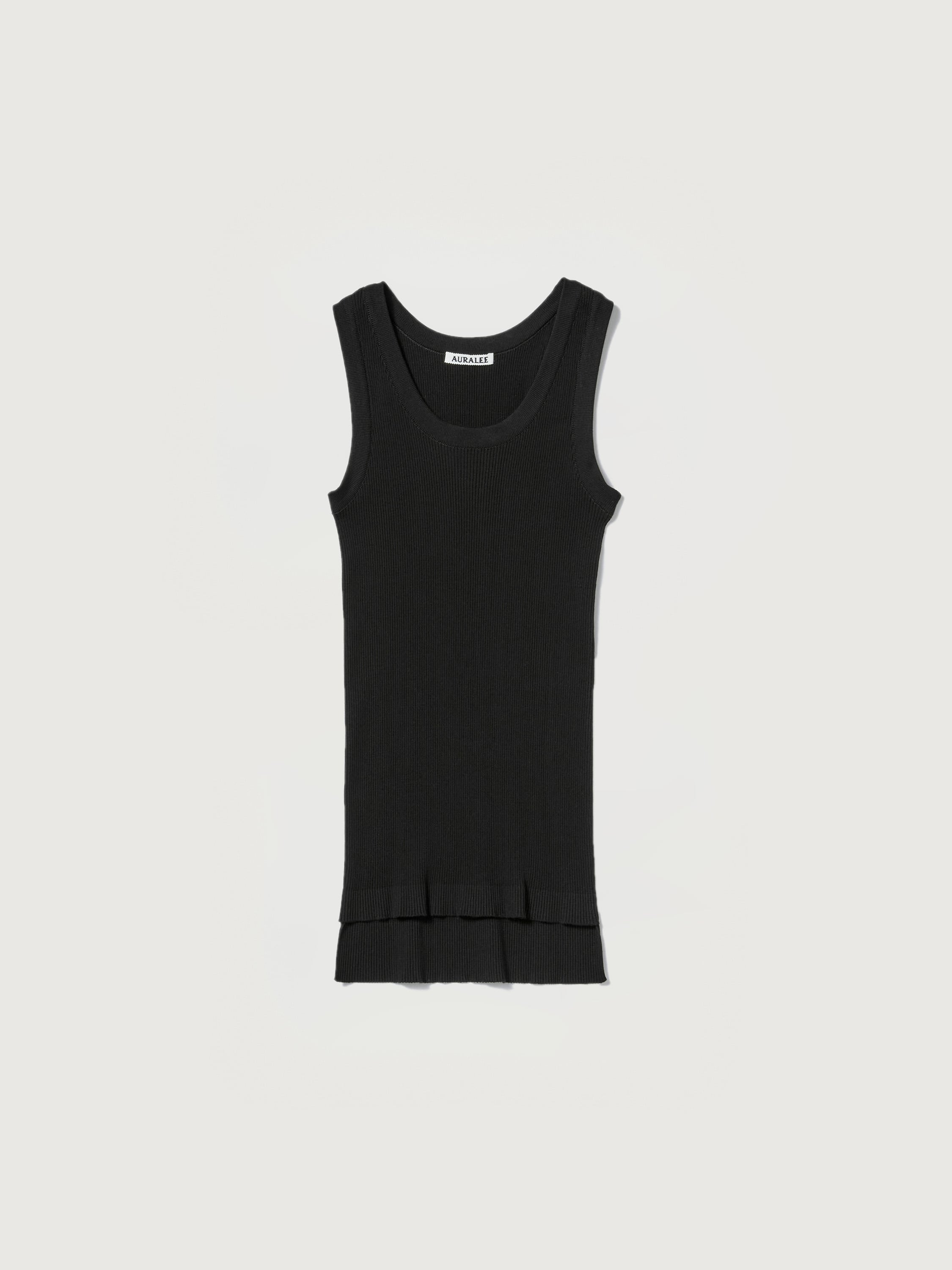 GIZA HIGH GAUGE RIB KNIT TANK 詳細画像 BLACK 1