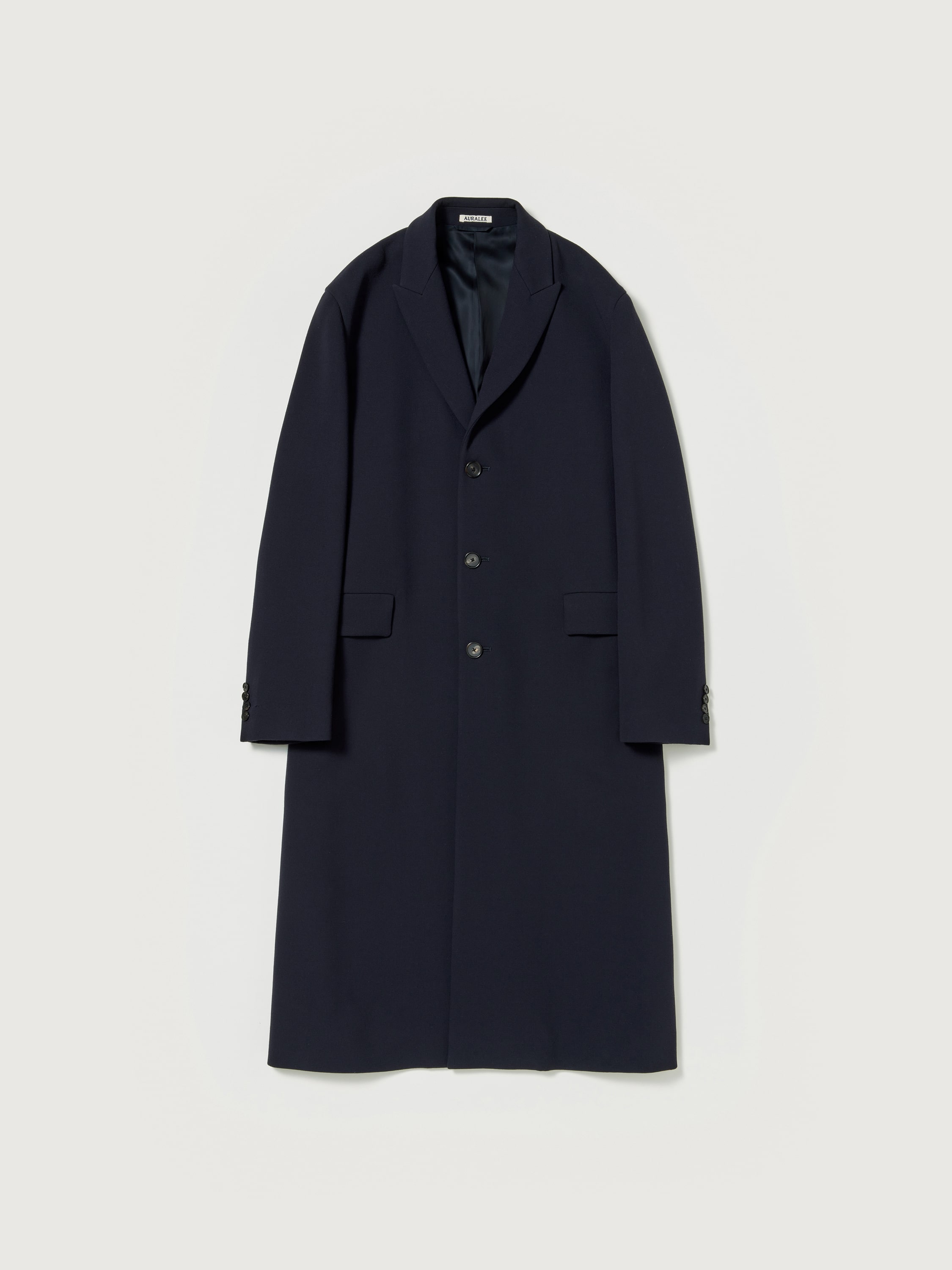 DOUBLE CLOTH HIGH COUNT WOOL CHESTERFIELD COAT 詳細画像 DARK NAVY 1