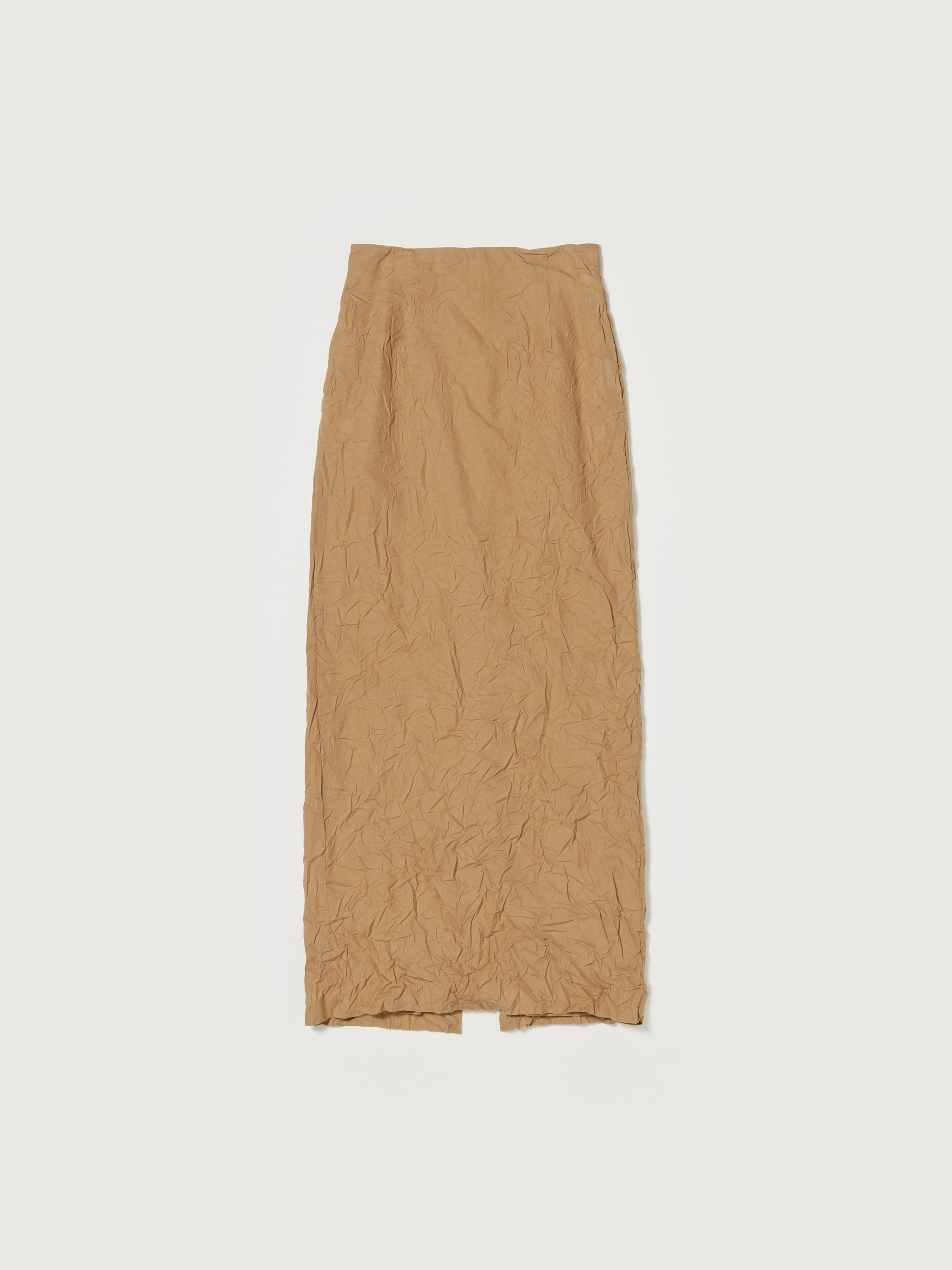 WRINKLED WASHED FINX TWILL SKIRT 詳細画像 BROWN 1