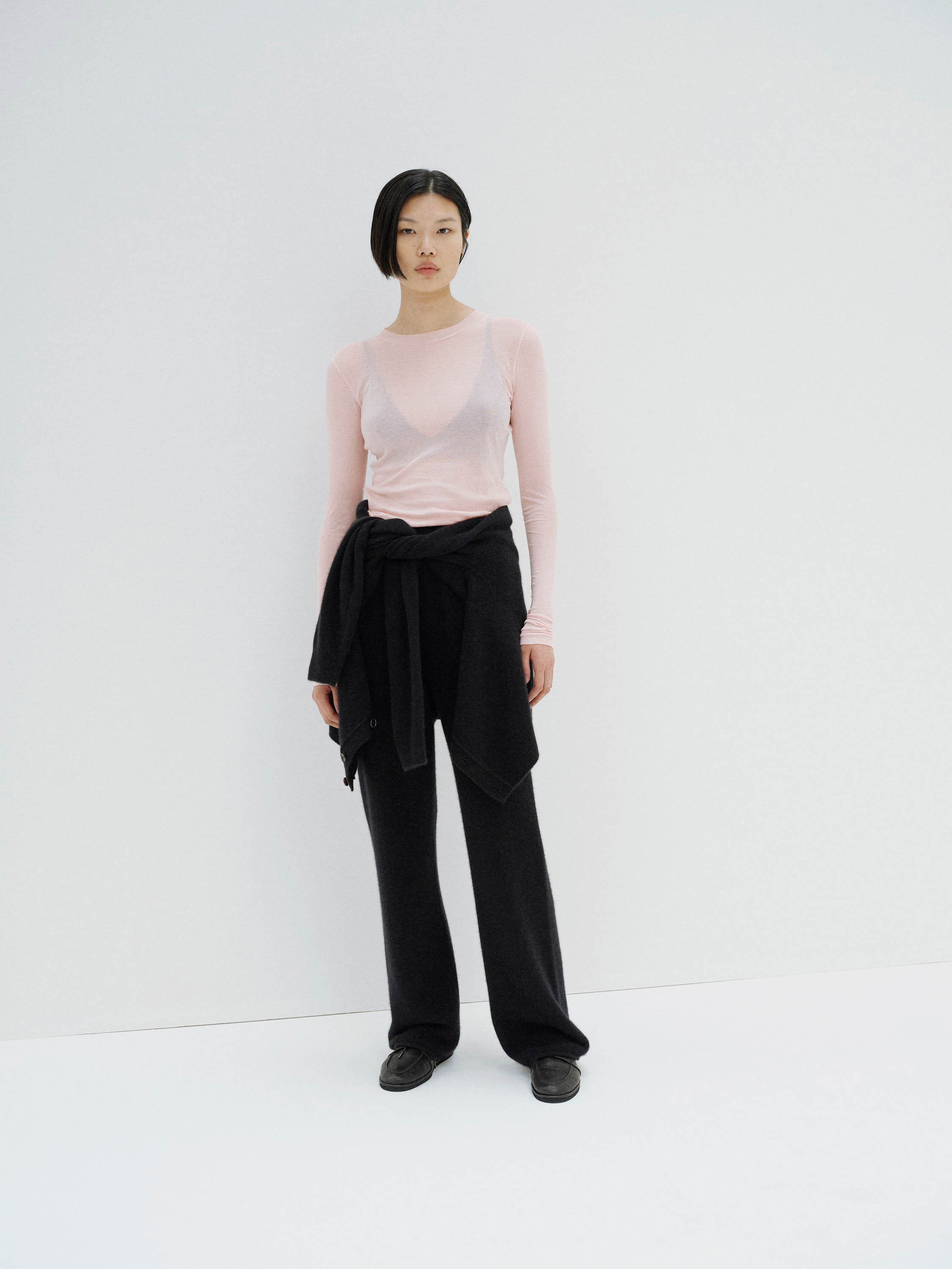 SUPER HIGH GAUGE SHEER RIB L/S TEE 詳細画像 LIGHT PINK 1