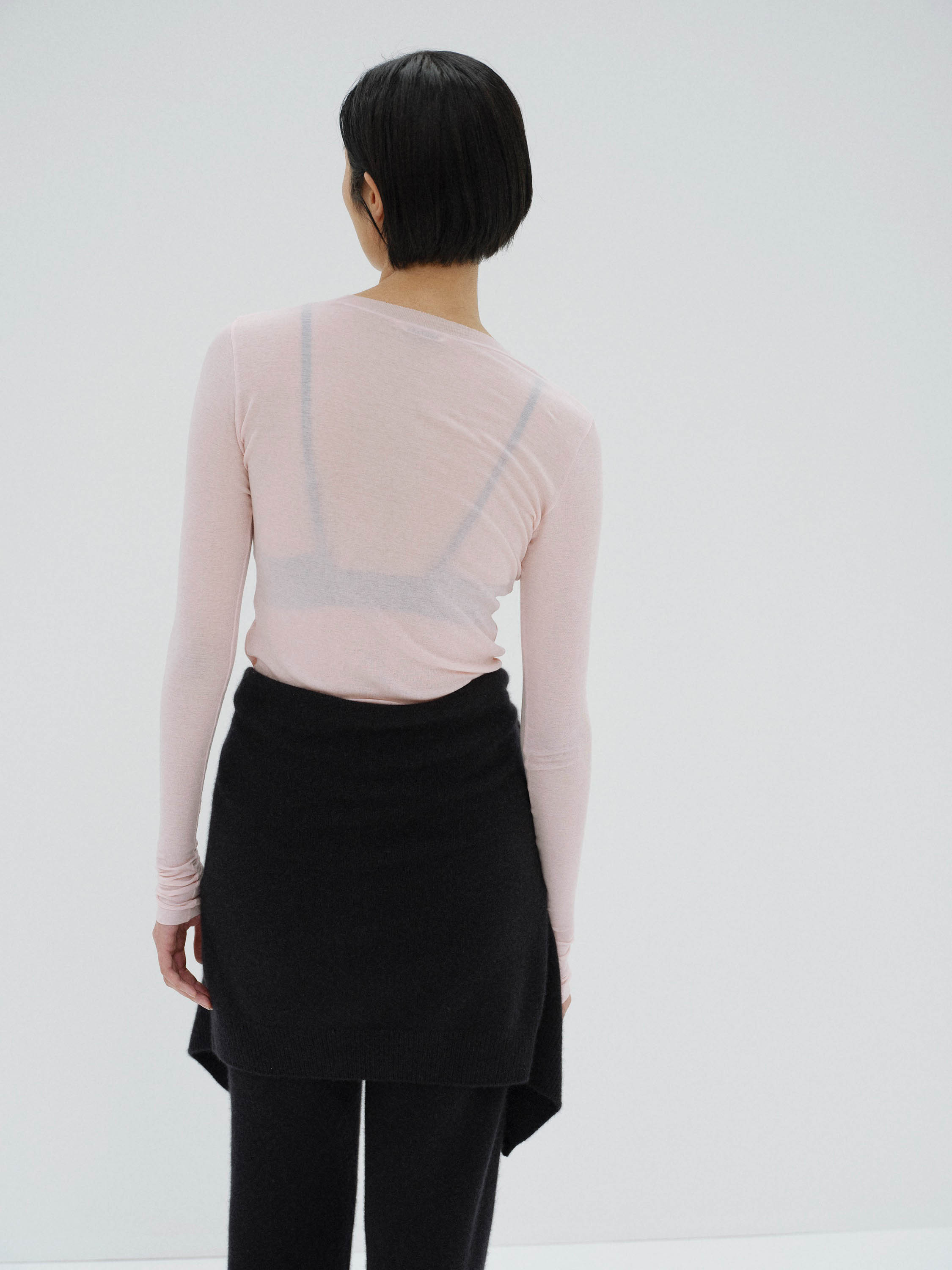 SUPER HIGH GAUGE SHEER RIB L/S TEE 詳細画像 LIGHT PINK 2
