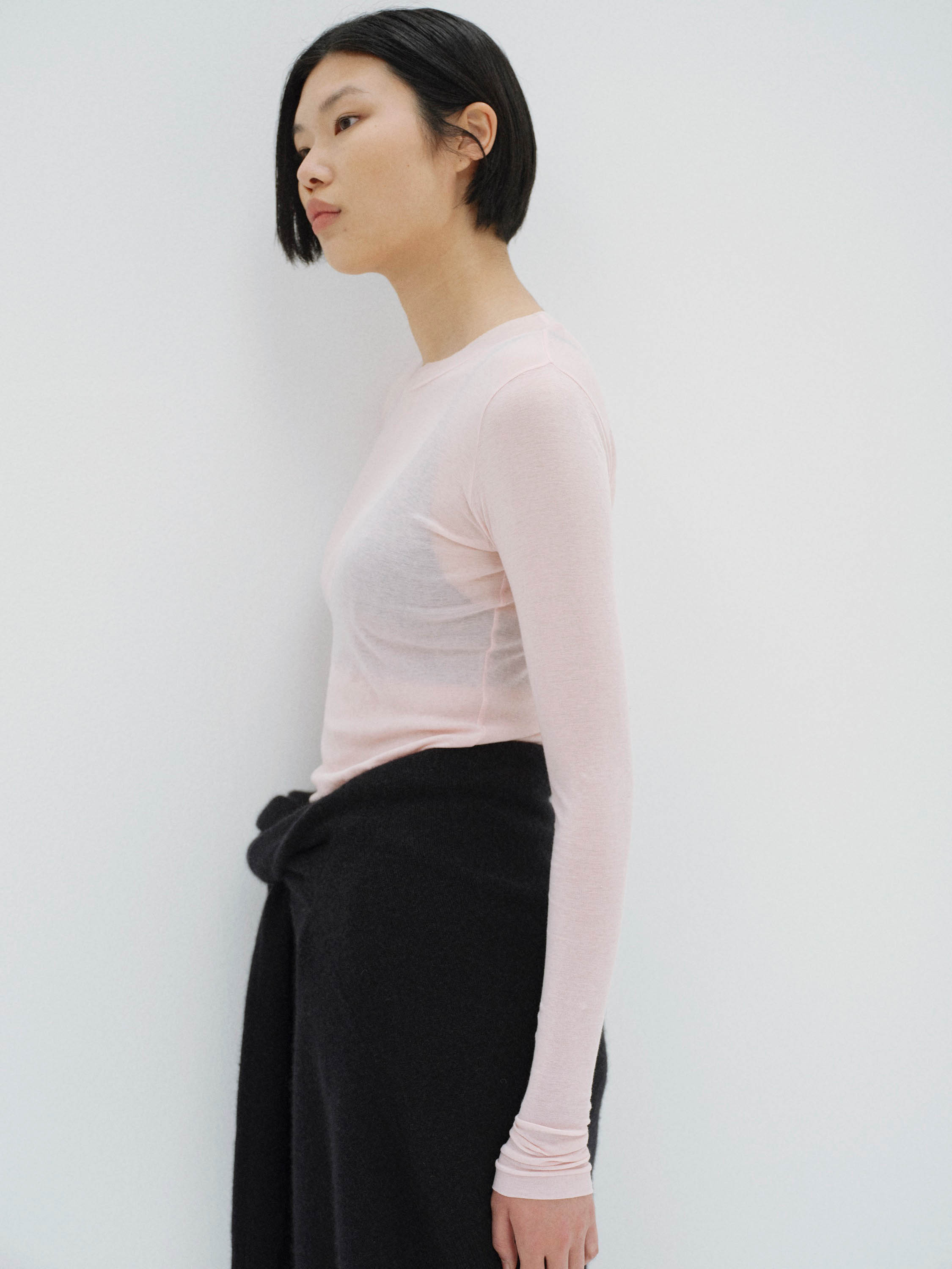 SUPER HIGH GAUGE SHEER RIB L/S TEE 詳細画像 LIGHT PINK 3