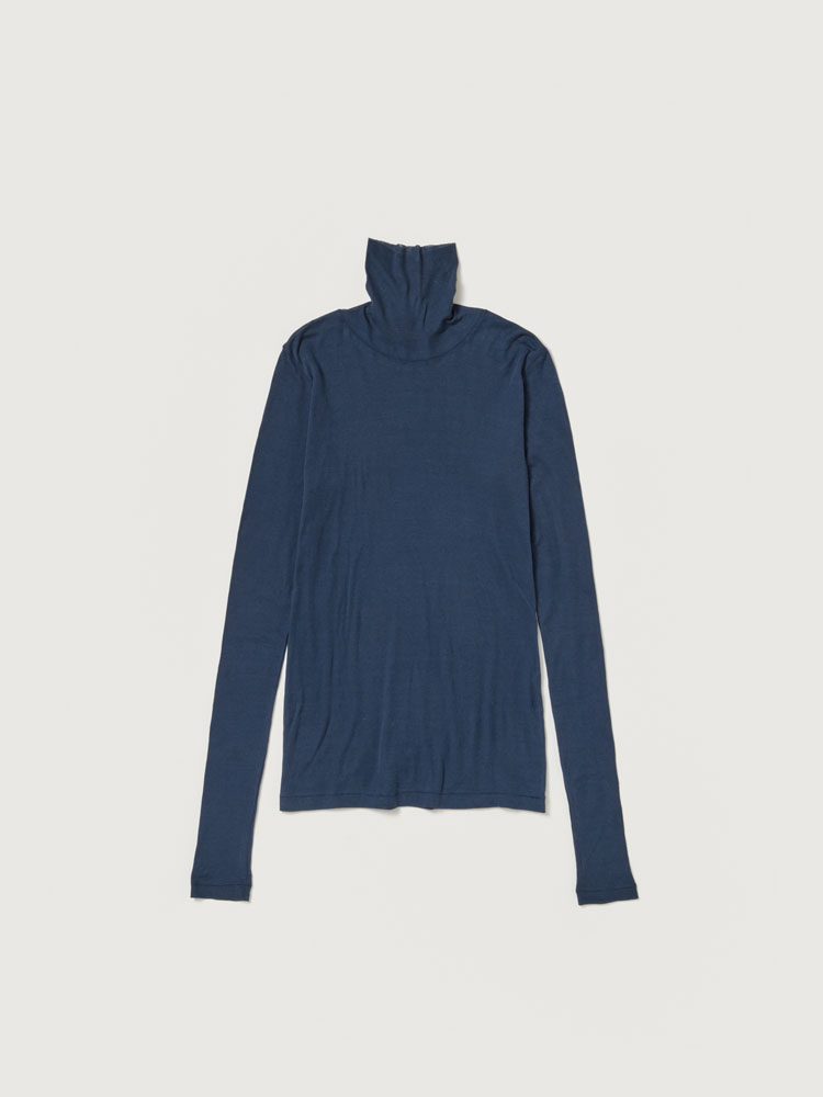 SUPER HIGH GAUGE SHEER RIB TURTLE NECK L/S TEE