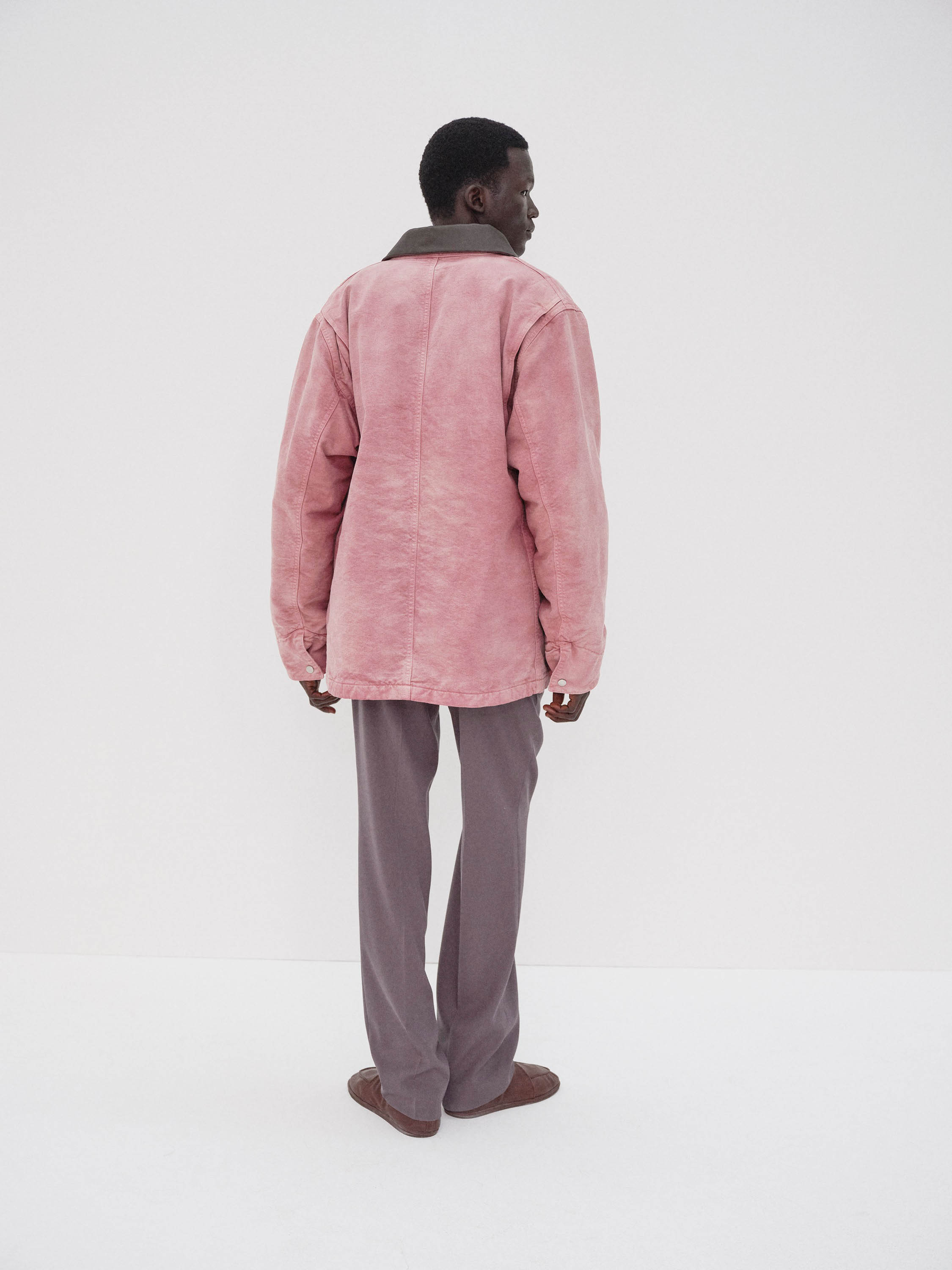 PRODUCT DYED ORGANIC COTTON DUCK BLOUSON 詳細画像 FADED BURGUNDY 4