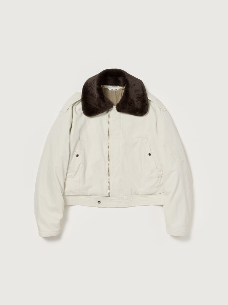 WASHED FINX COTTON GABARDINE FLIGHT BLOUSON