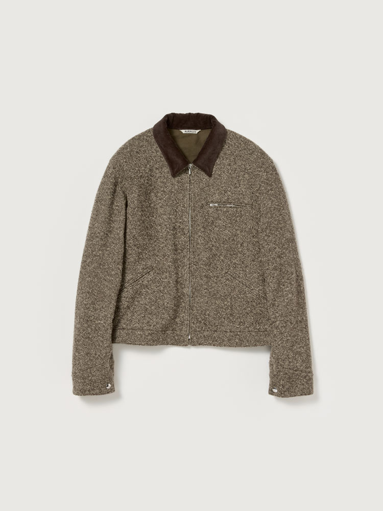 HOMESPUN TWEED  ZIP BLOUSON