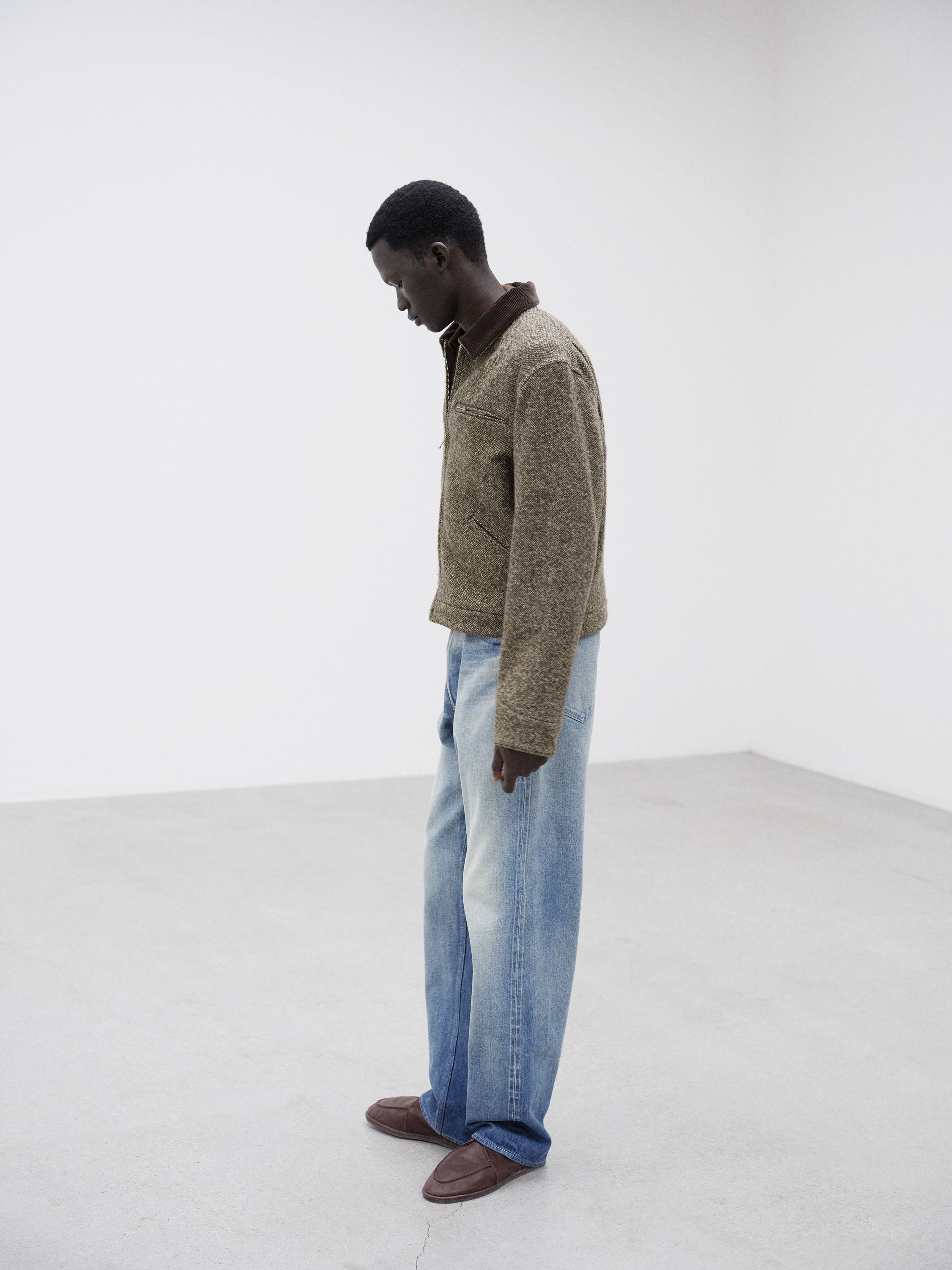 HOMESPUN TWEED  ZIP BLOUSON 詳細画像 BROWN 4