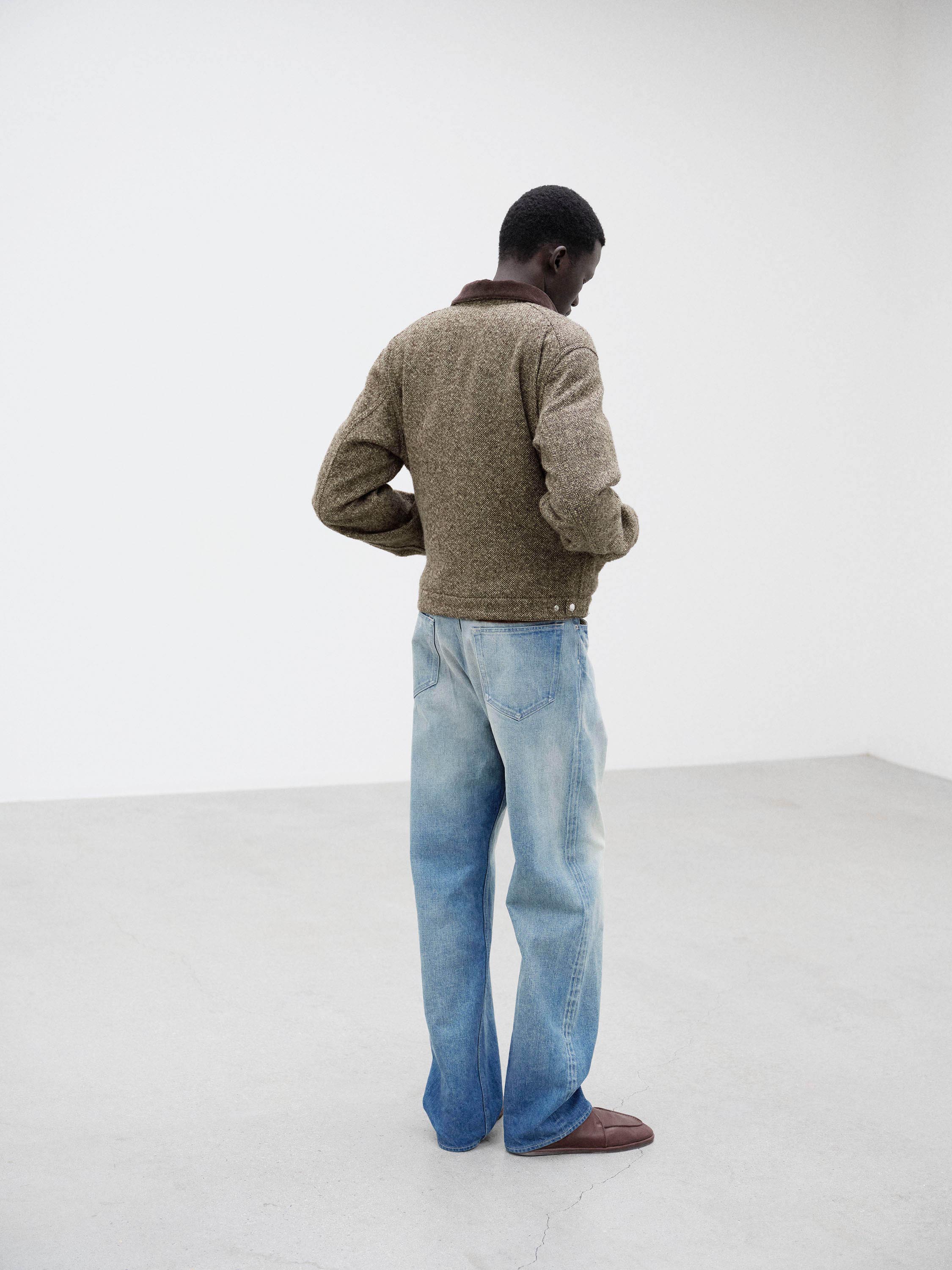 HOMESPUN TWEED  ZIP BLOUSON 詳細画像 BROWN 5