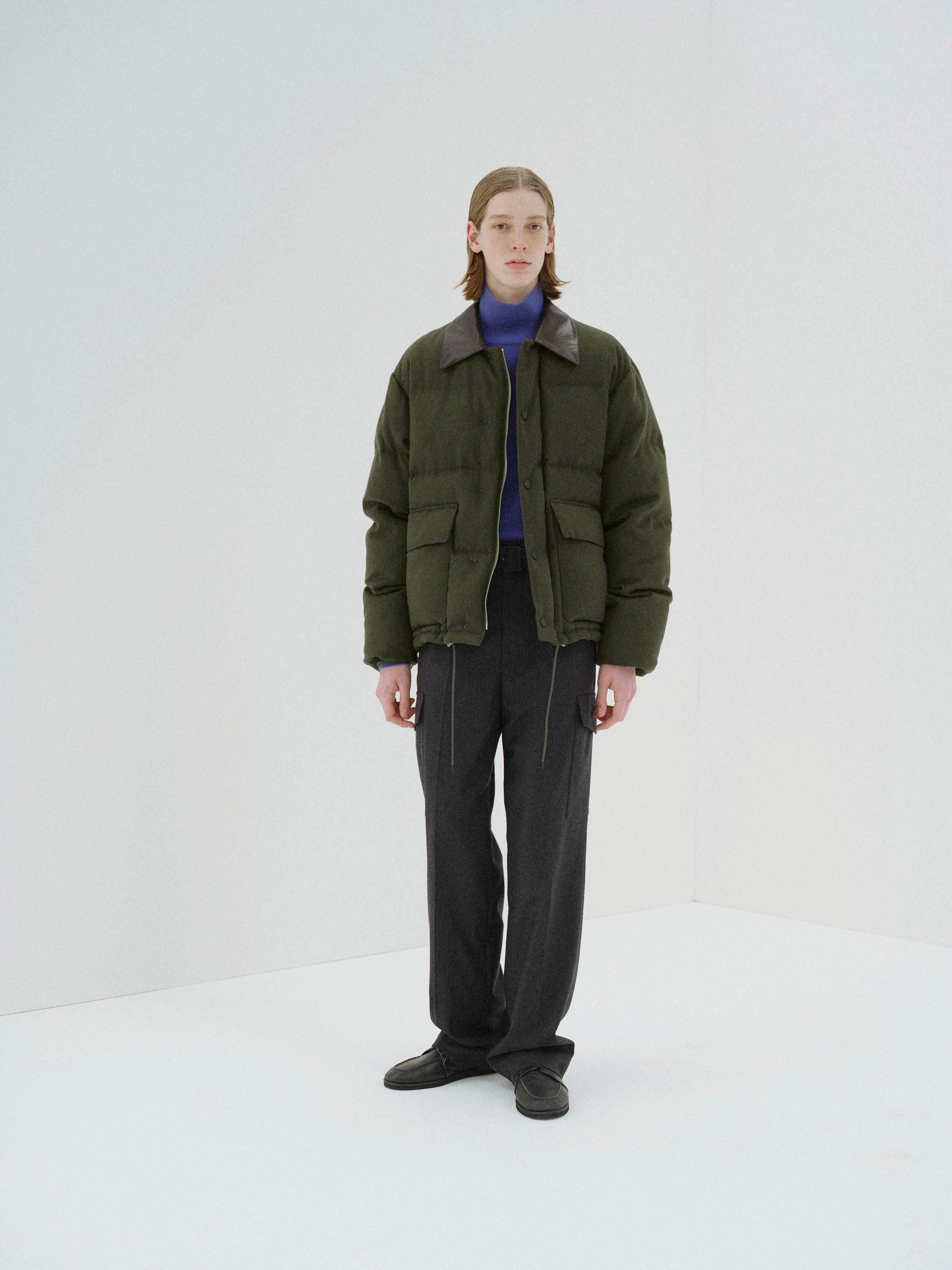 BABY CAMEL FLANNEL DOWN BLOUSON 詳細画像 DARK OLIVE 1