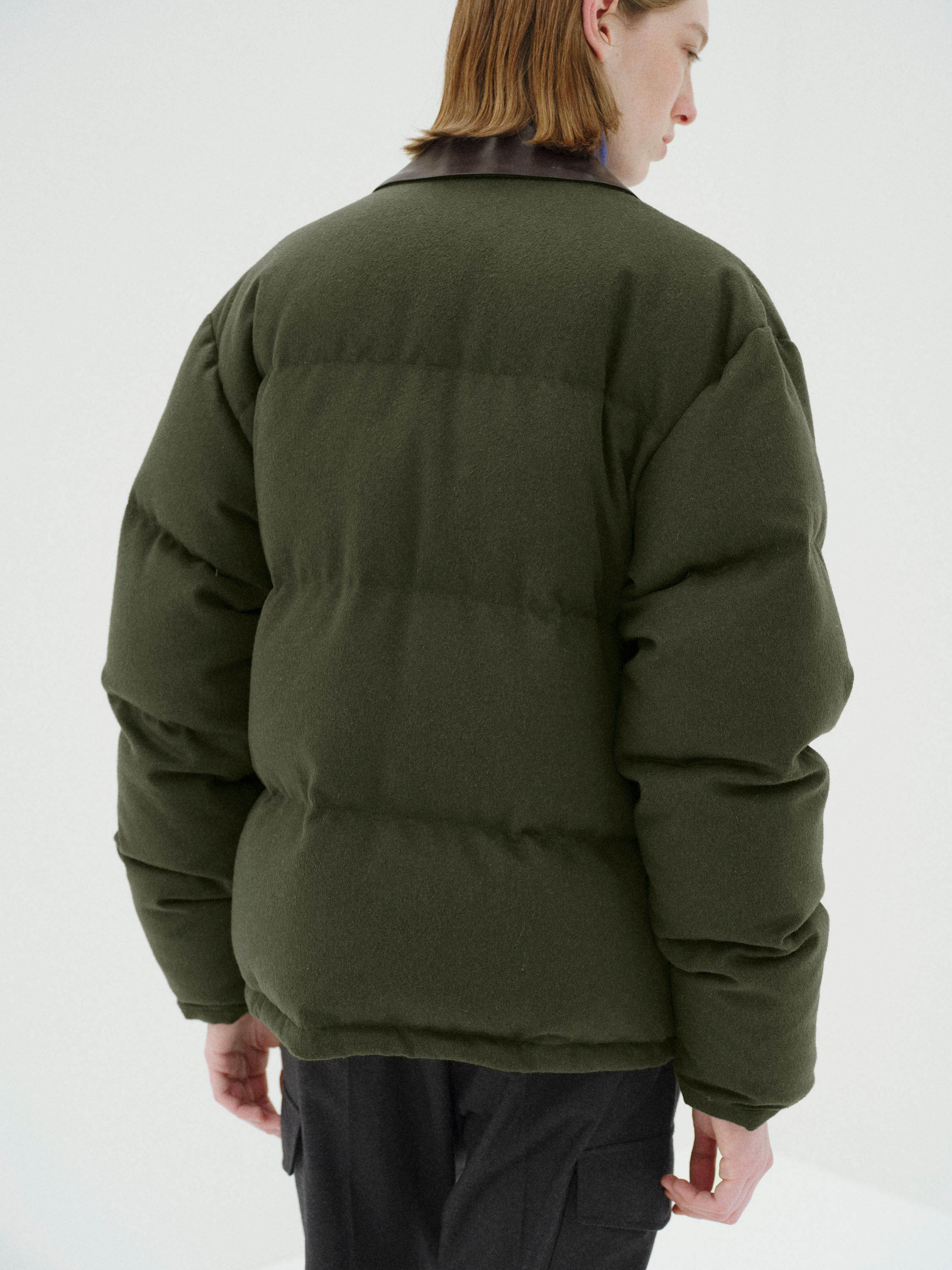 BABY CAMEL FLANNEL DOWN BLOUSON 詳細画像 DARK OLIVE 4