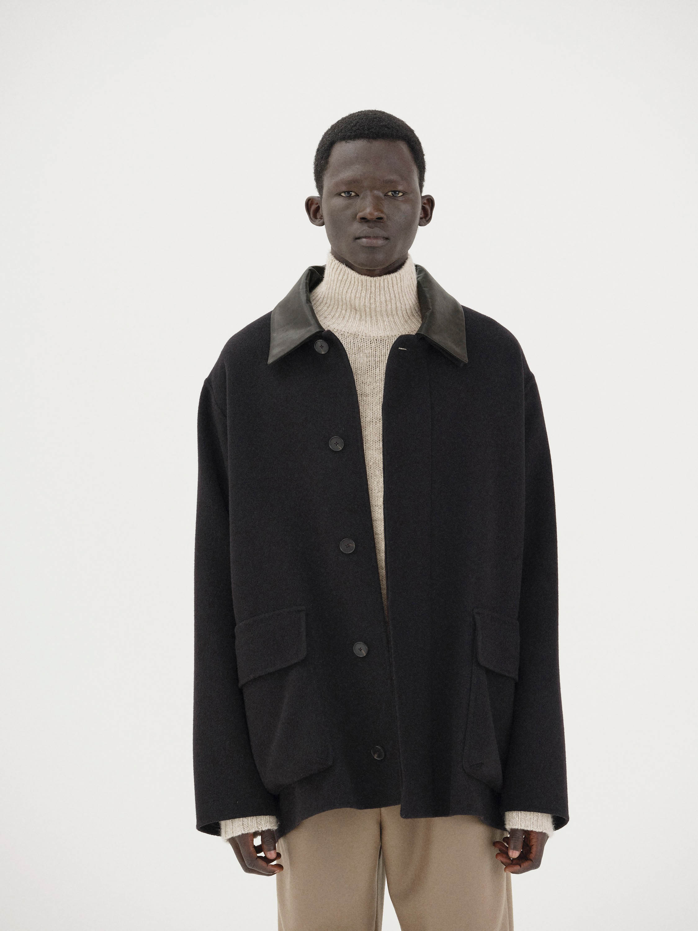 CASHMERE MELTON HAND SEWN BLOUSON 詳細画像 BLACK 1