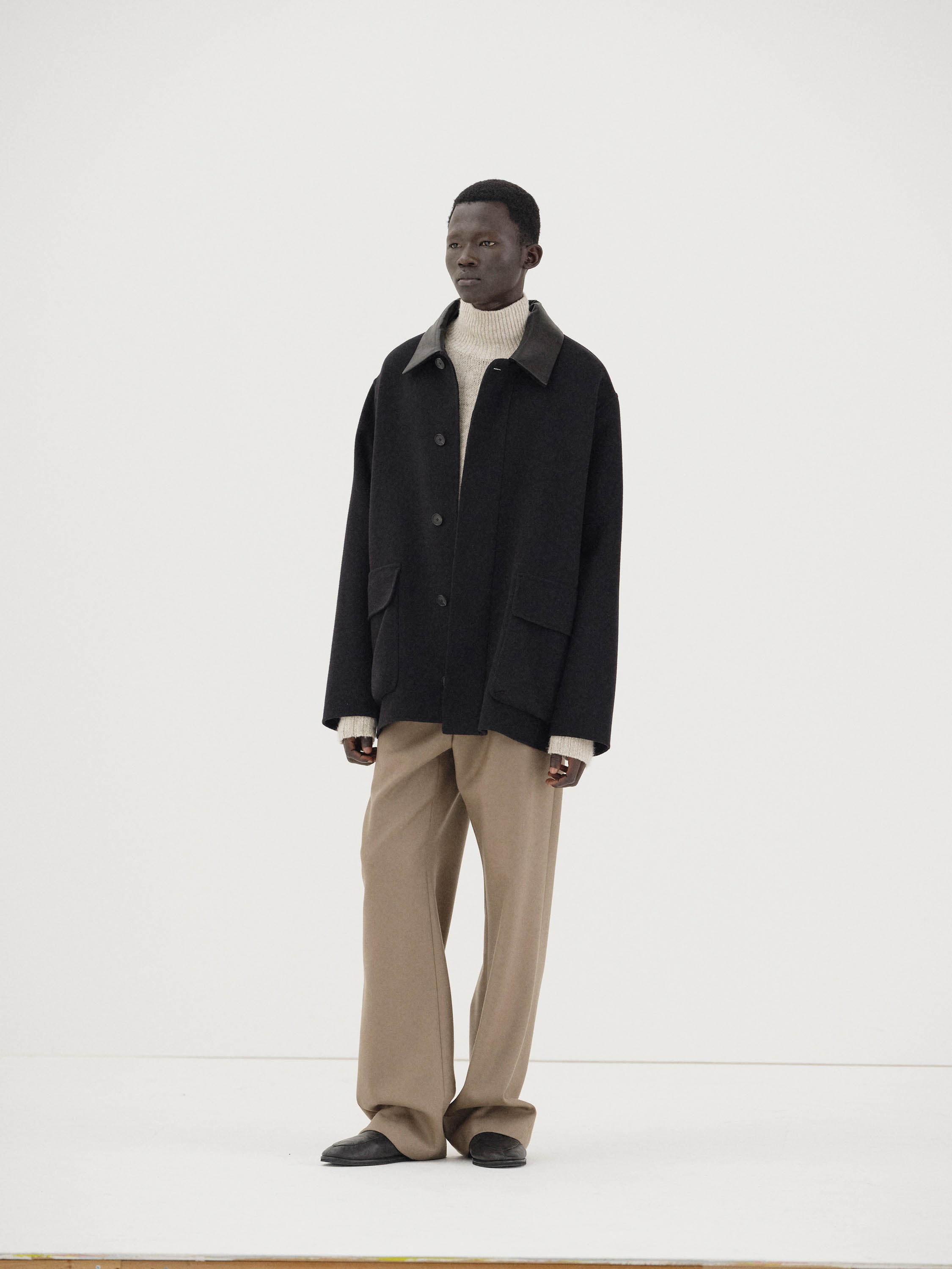 CASHMERE MELTON HAND SEWN BLOUSON 詳細画像 BLACK 2