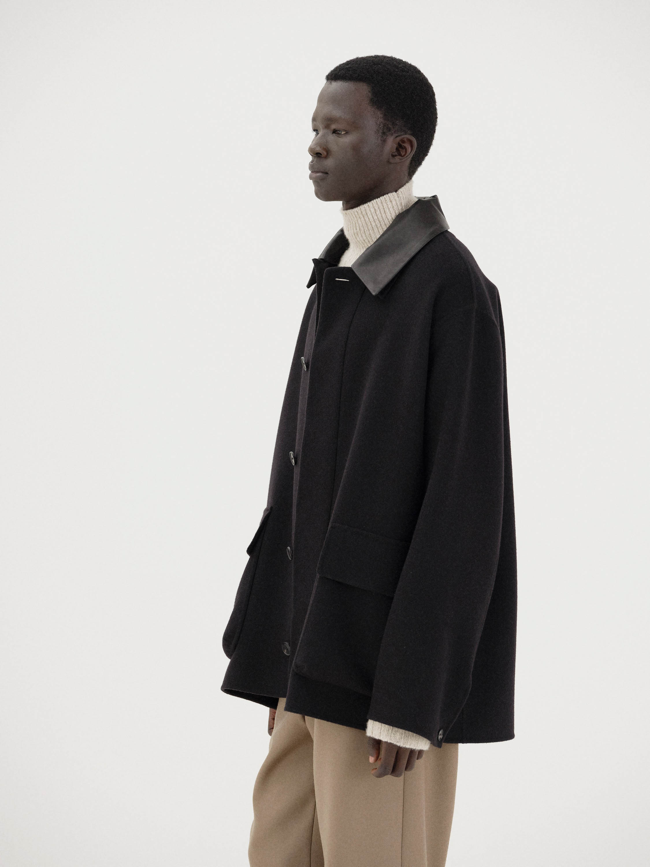 CASHMERE MELTON HAND SEWN BLOUSON 詳細画像 BLACK 3