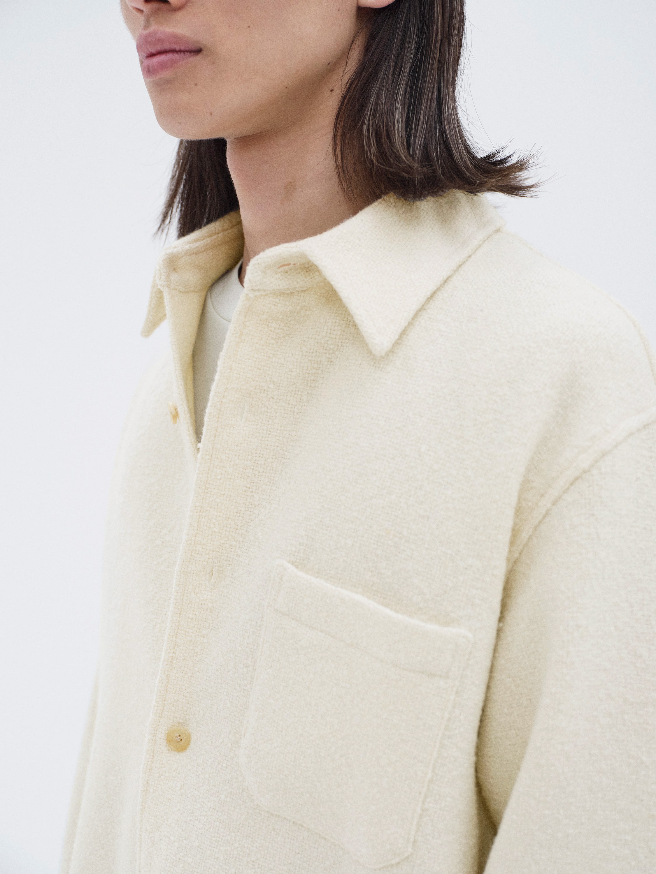 HOMESPUN TWEED  SHIRT BLOUSON 詳細画像 IVORY WHITE 3