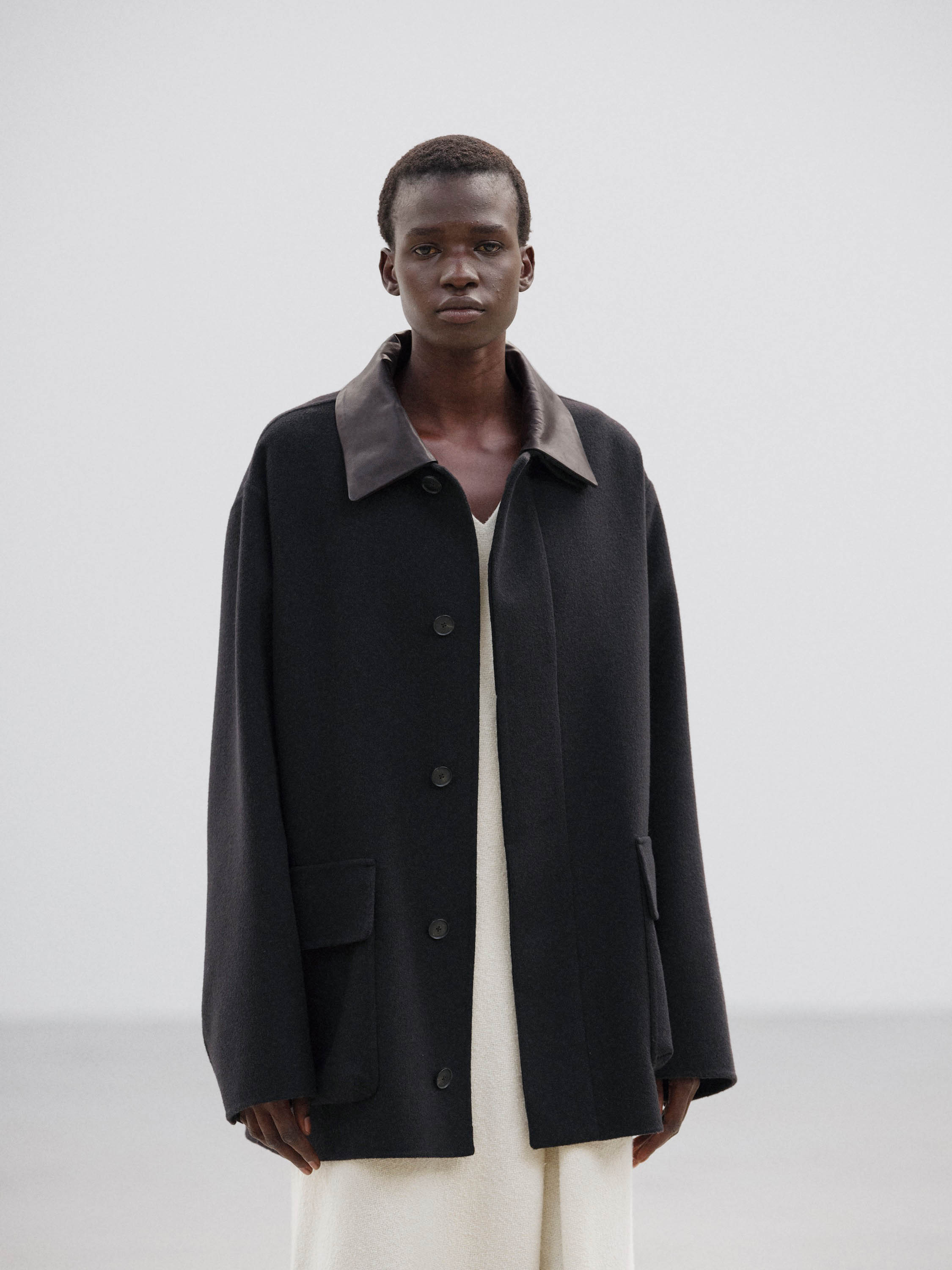 CASHMERE MELTON HAND SEWN BLOUSON 詳細画像 BLACK 2