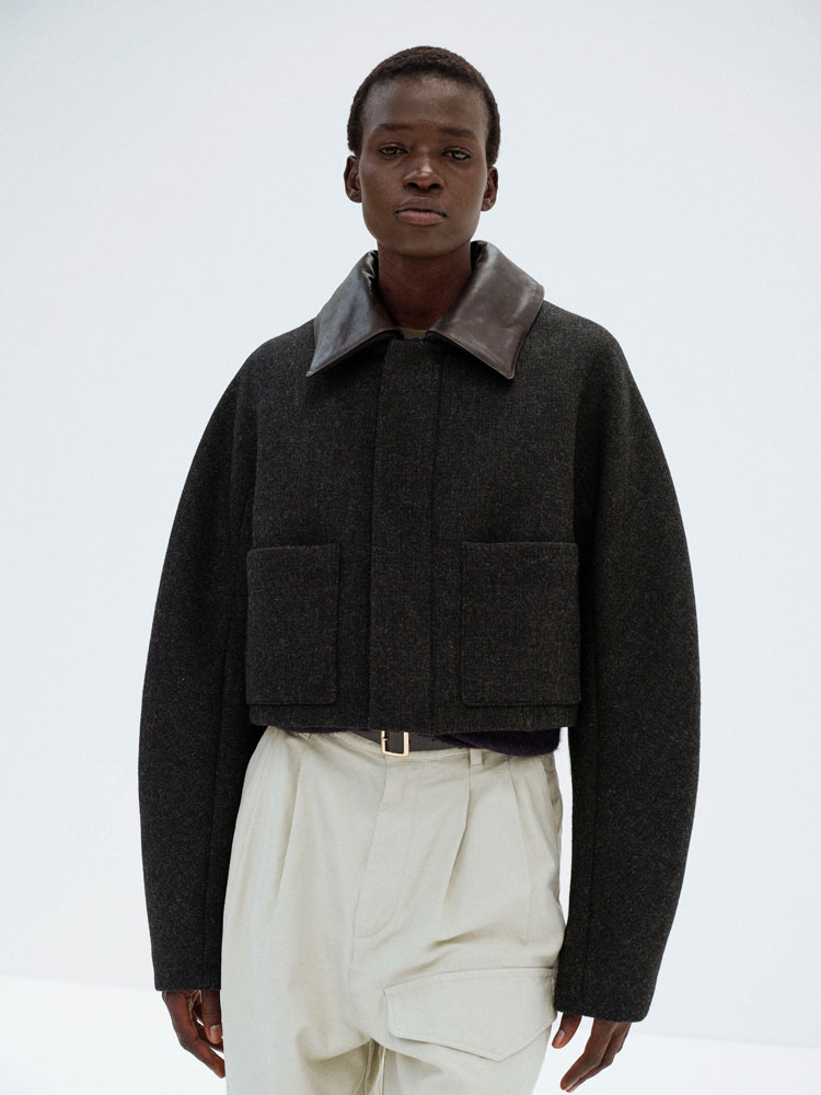 SHETLAND WOOL DOUBLE CLOTH BLOUSON - AURALEE Official Website SHETLAND WOOL DOUBLE CLOTH BLOUSON - AURALEE Official Website