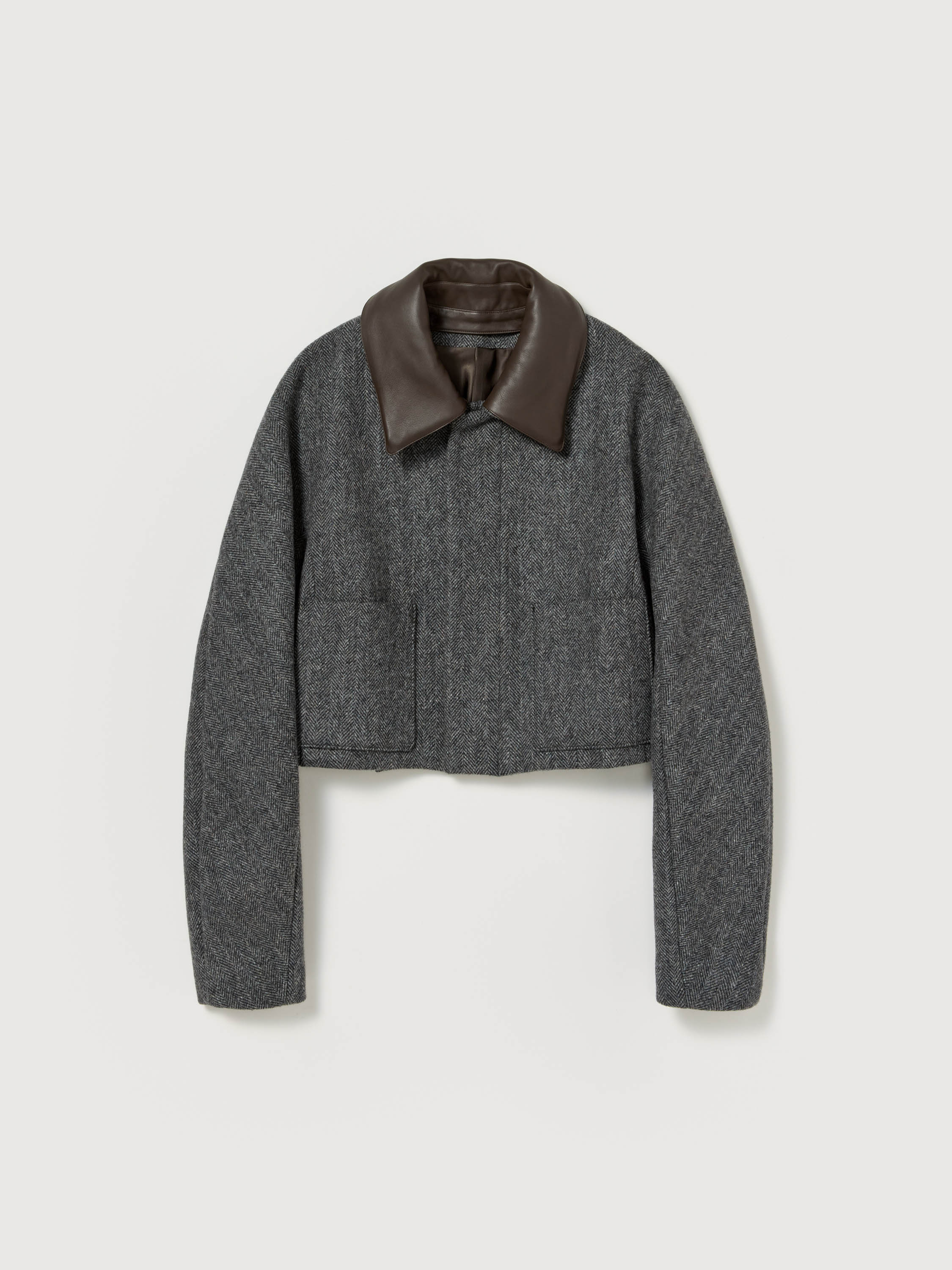SHETLAND WOOL DOUBLE CLOTH BLOUSON 詳細画像 GRAY HERRINGBONE 1