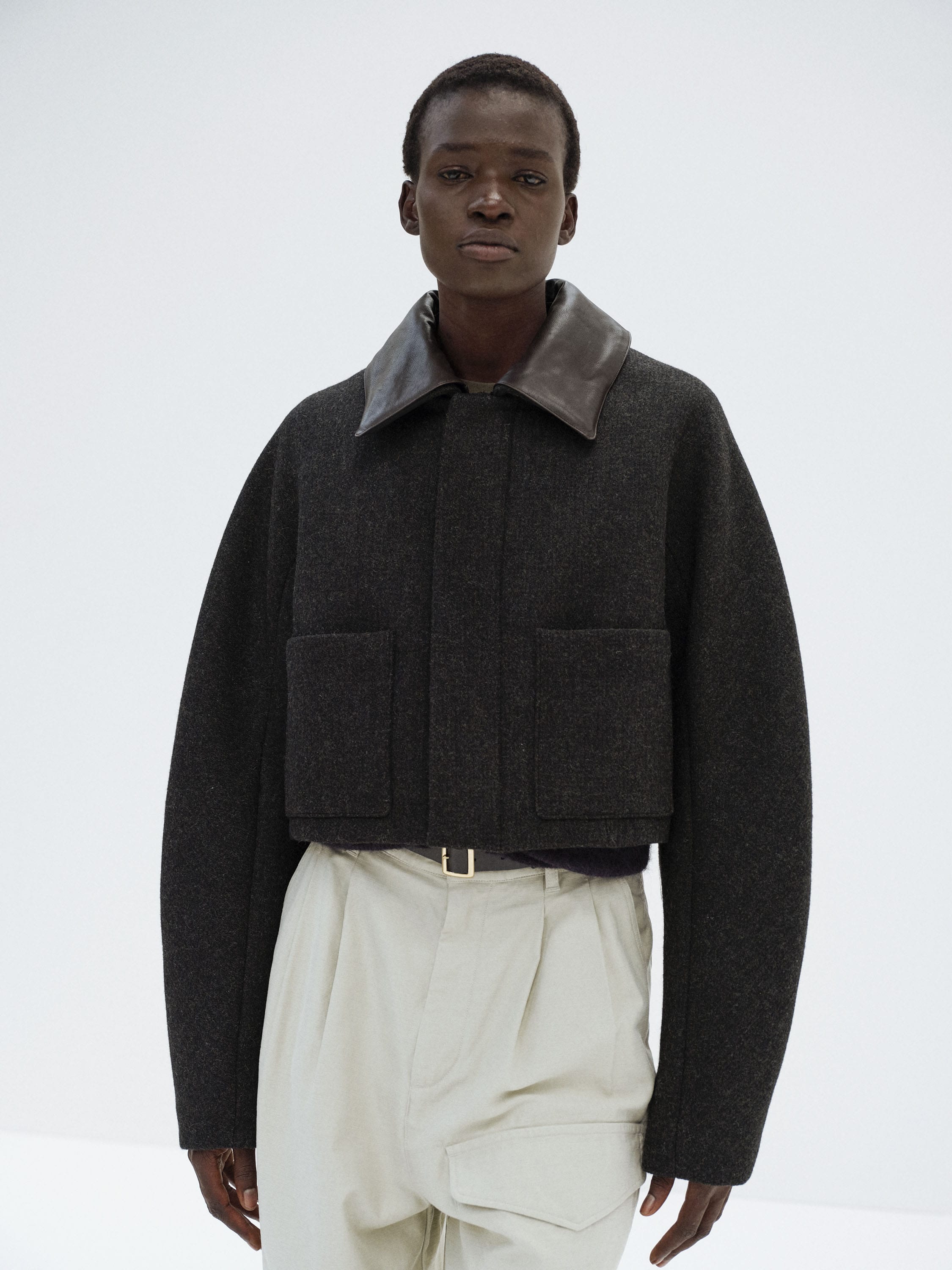 SHETLAND WOOL DOUBLE CLOTH BLOUSON 詳細画像 DARK CHARCOAL 1