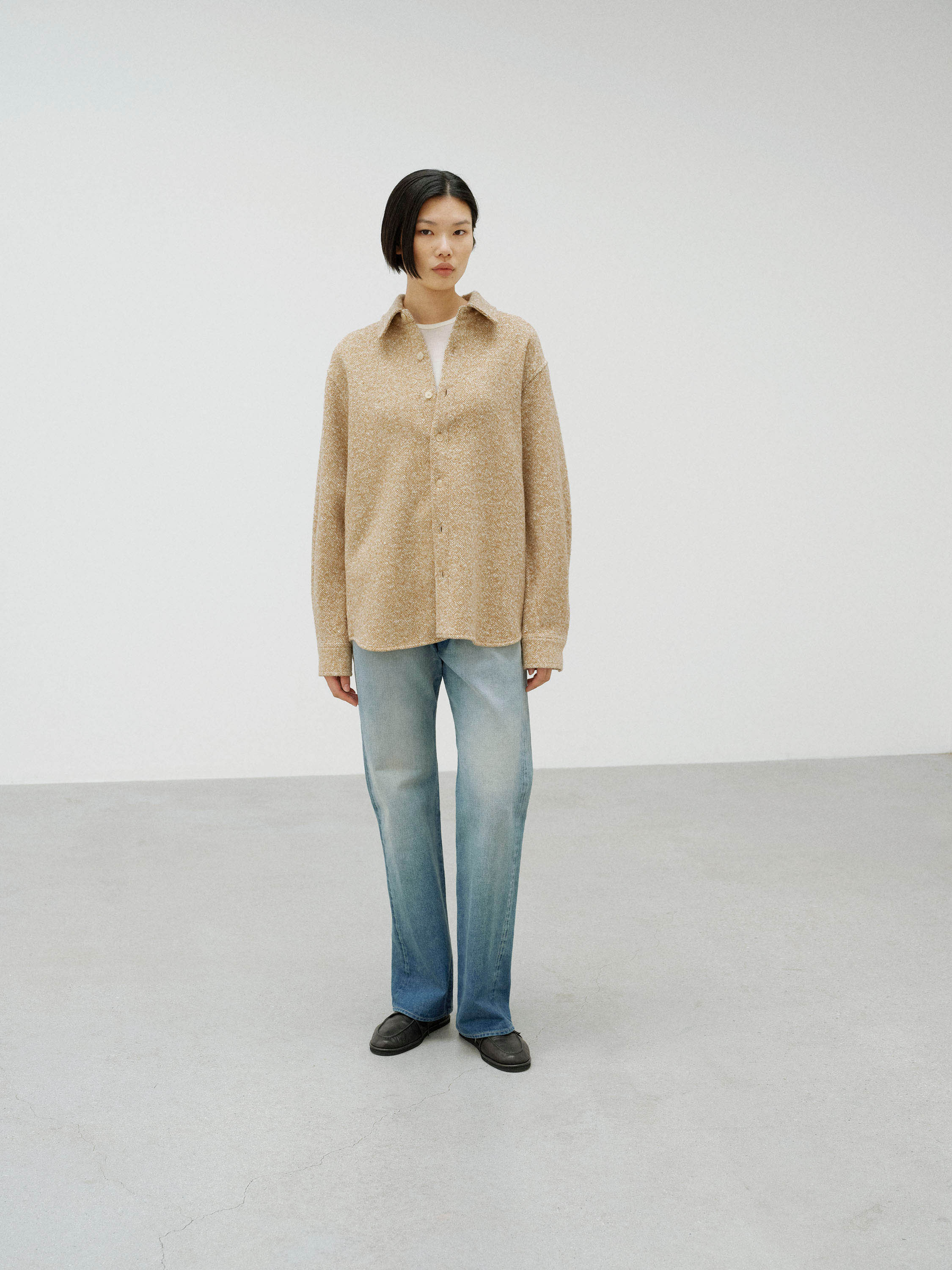HOMESPUN TWEED  SHIRT BLOUSON 詳細画像 CAMEL BEIGE 2