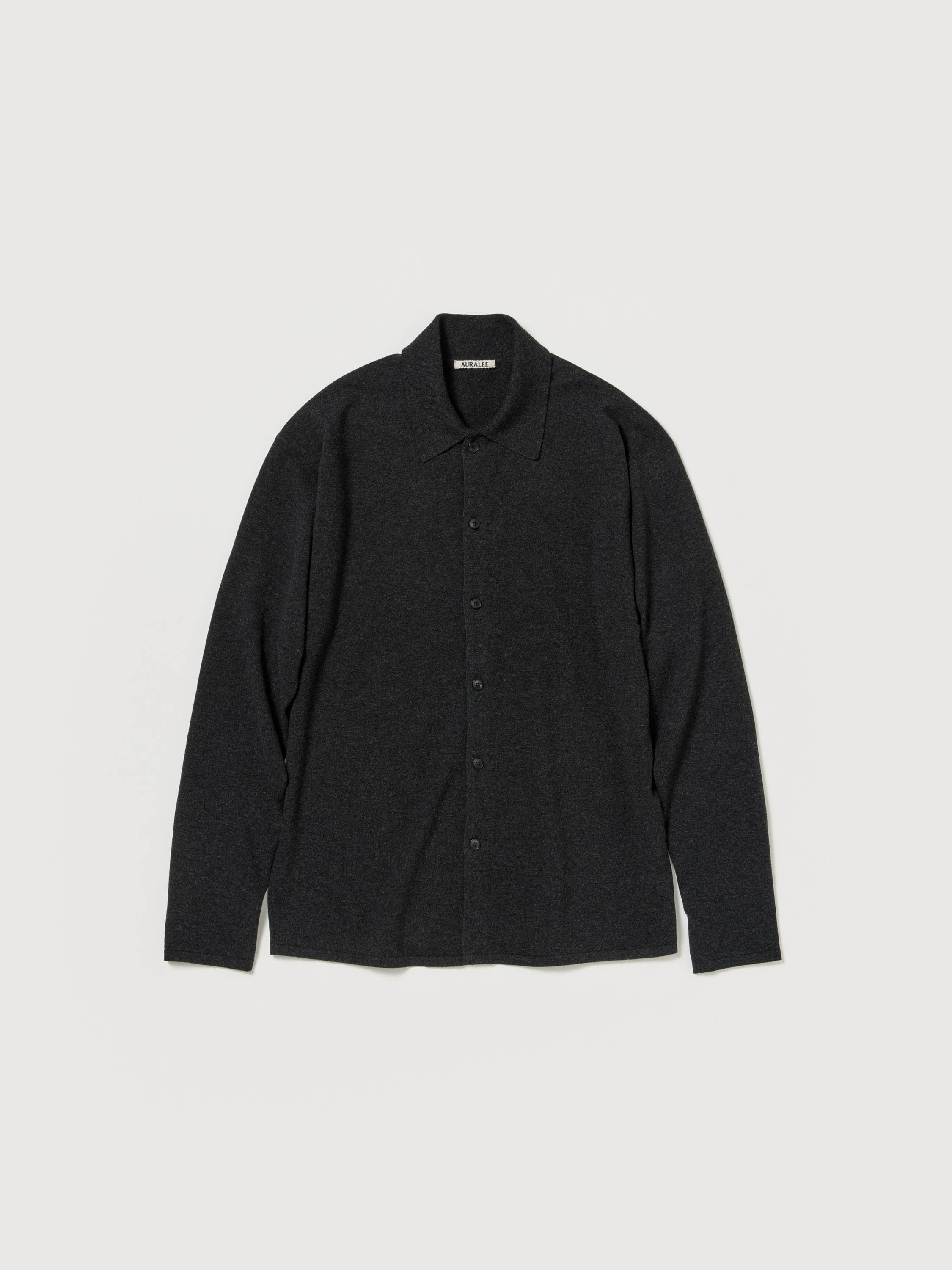 HIGH TWIST WOOL KNIT SHIRT CARDIGAN 詳細画像 CHARCOAL 5