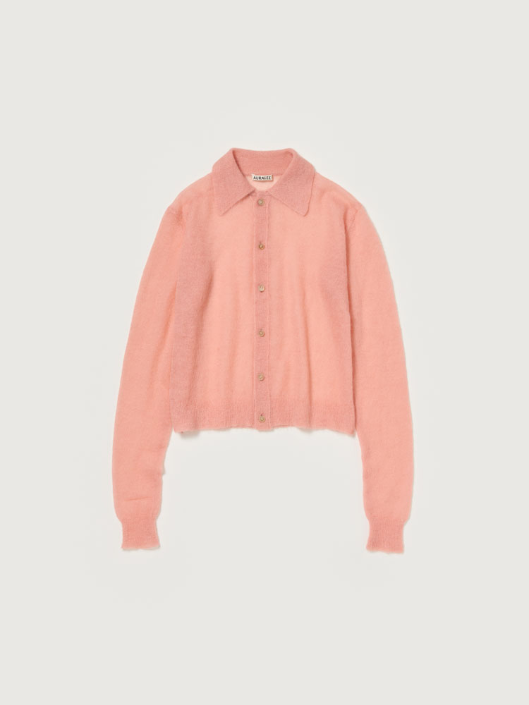 KID MOHAIR SHEER KNIT SHIRT CARDIGAN
