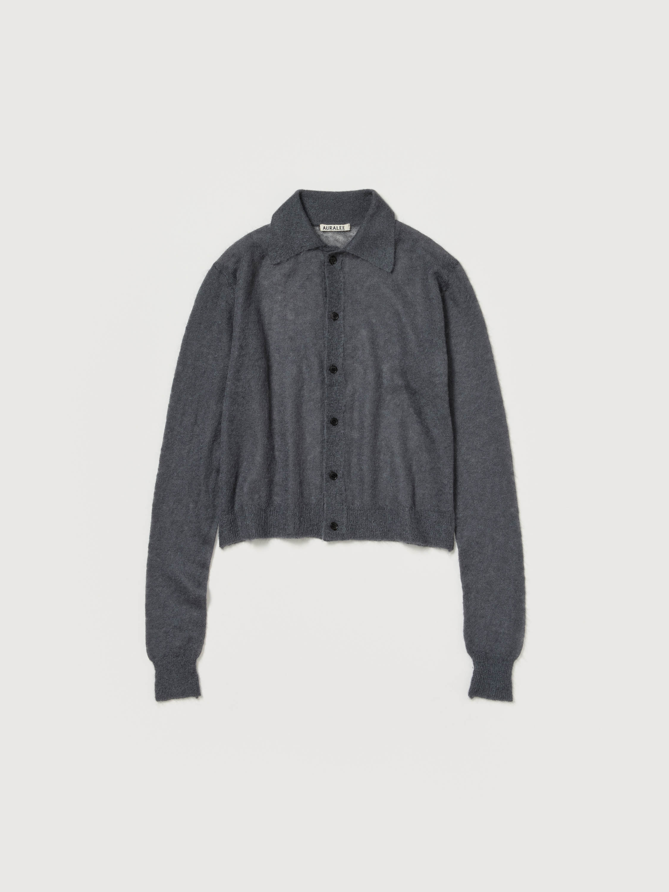 KID MOHAIR SHEER KNIT SHIRT CARDIGAN 詳細画像 TOP CHARCOAL 1