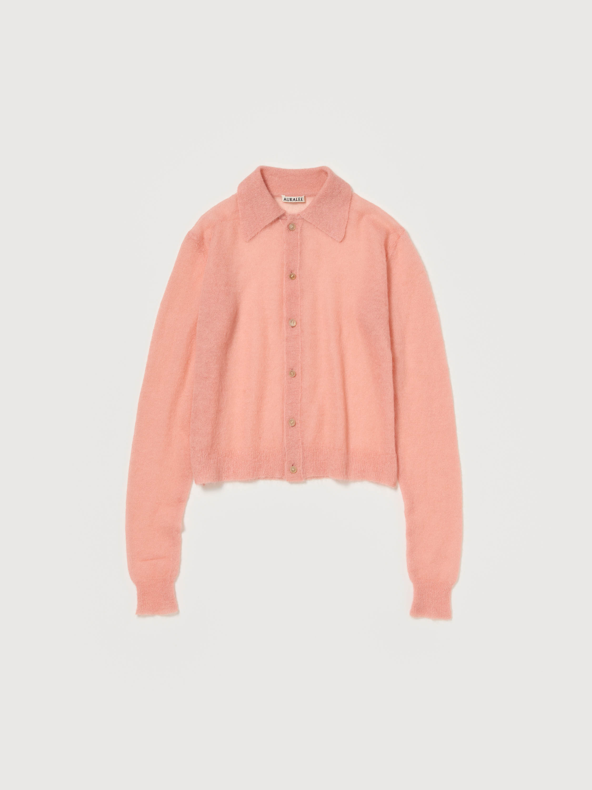 KID MOHAIR SHEER KNIT SHIRT CARDIGAN 詳細画像 SALMON PINK 4