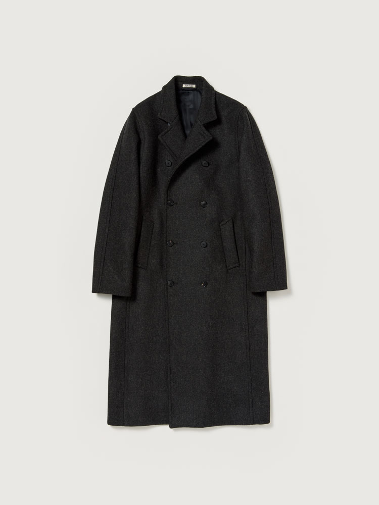 SHETLAND WOOL DOUBLE CLOTH COAT - AURALEE Official Website