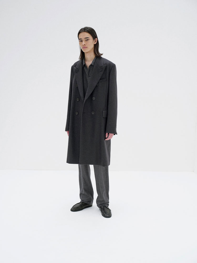 LIGHT MELTON CHESTERFIELD COAT