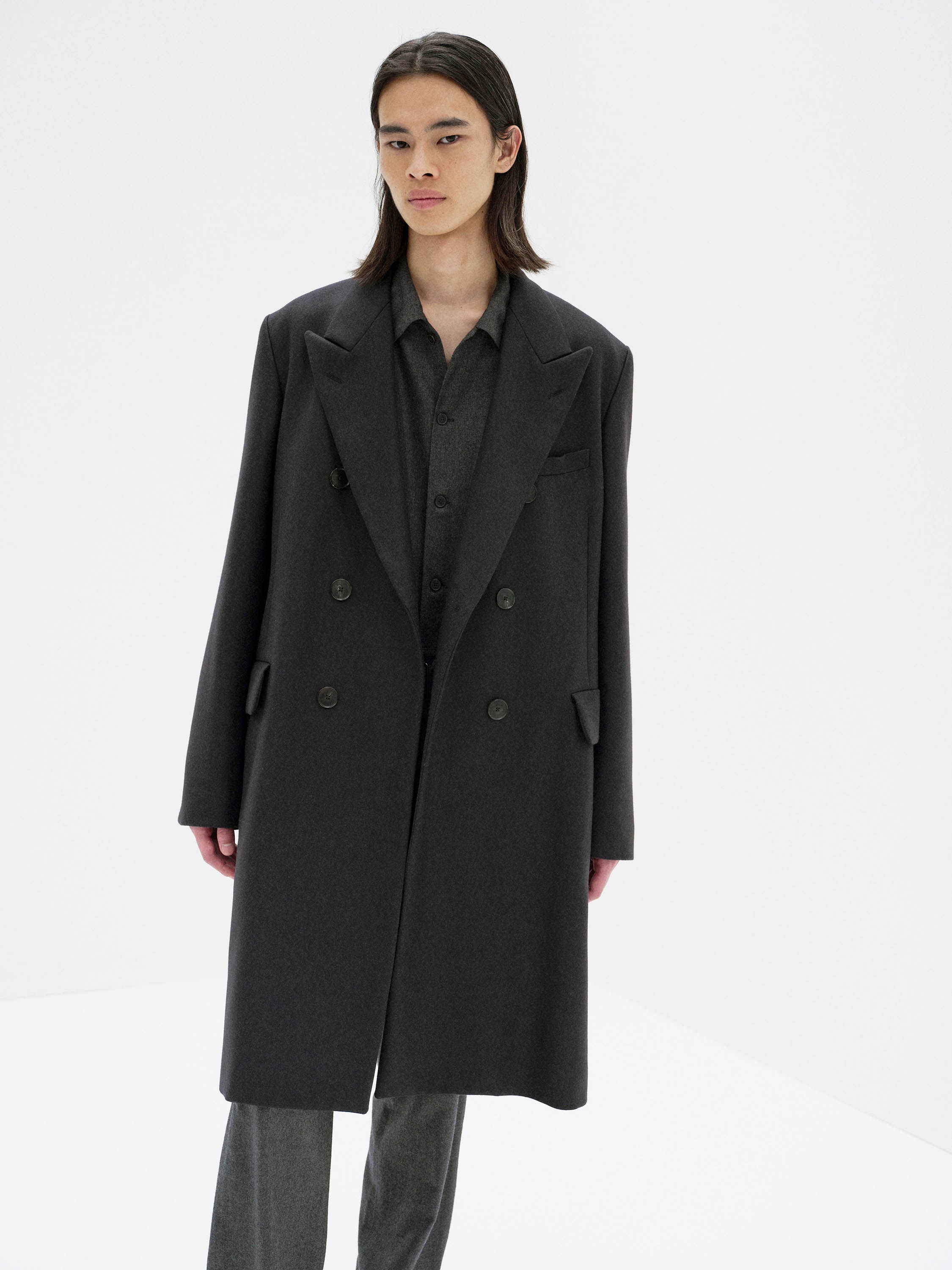 LIGHT MELTON CHESTERFIELD COAT 詳細画像 DARK CHARCOAL 2