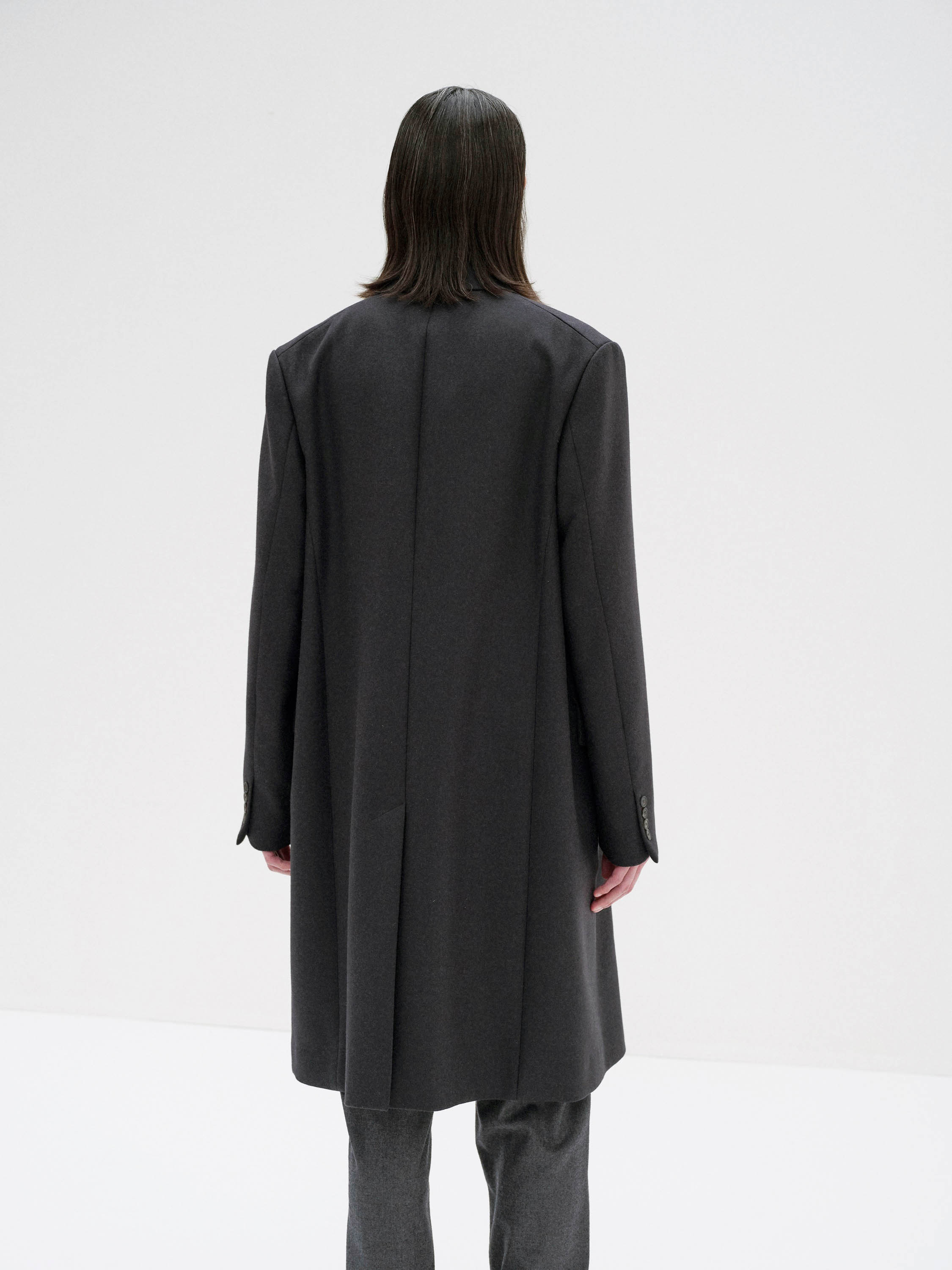 LIGHT MELTON CHESTERFIELD COAT 詳細画像 DARK CHARCOAL 4