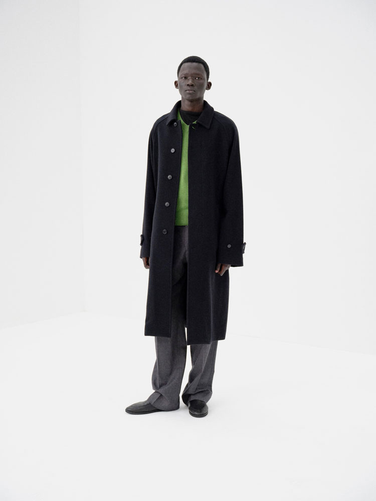 SUPER FINE WOOL MOSSER SOUTIEN COLLAR COAT