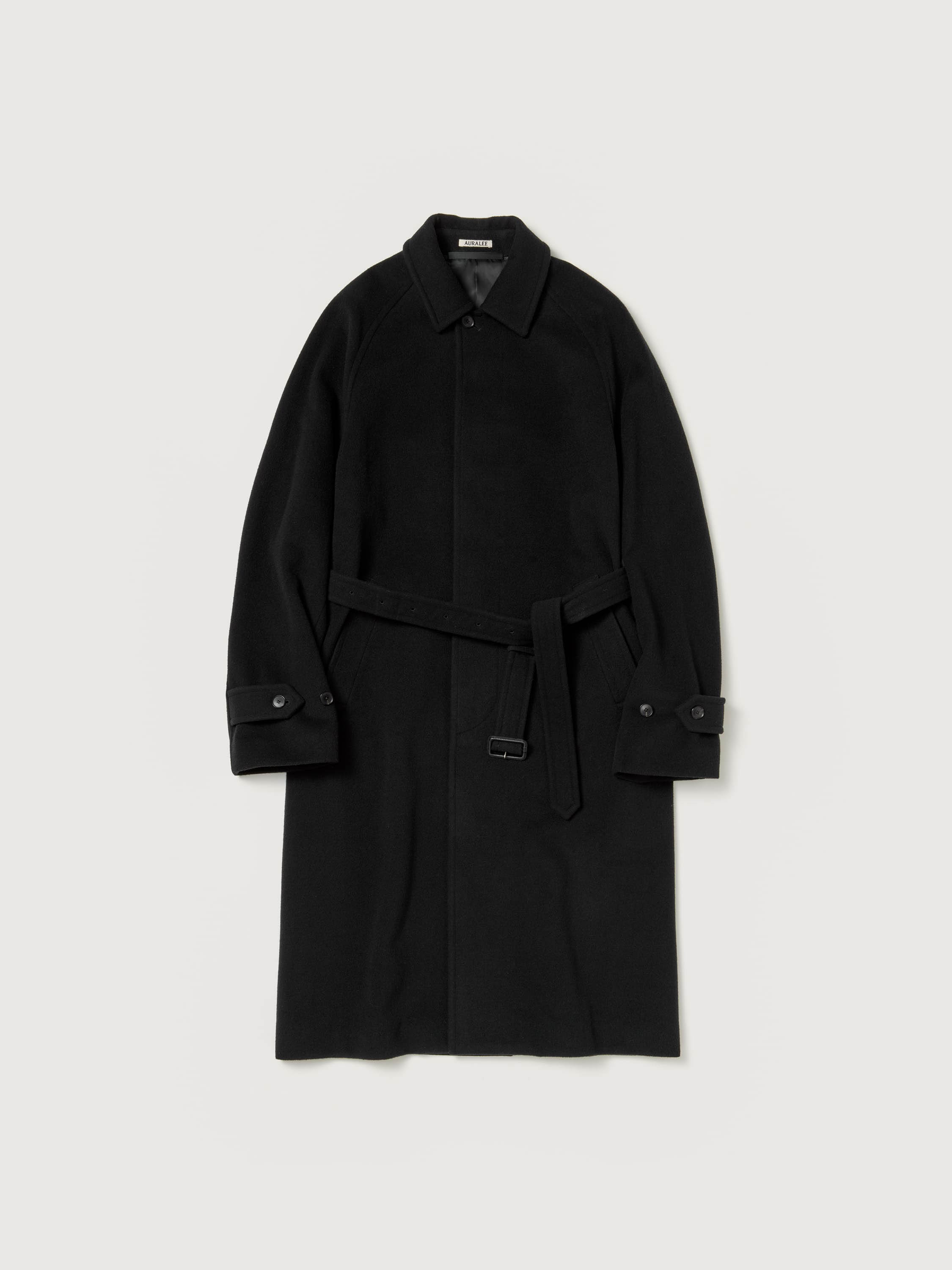 SUPER FINE WOOL MOSSER SOUTIEN COLLAR COAT 詳細画像 BLACK 5