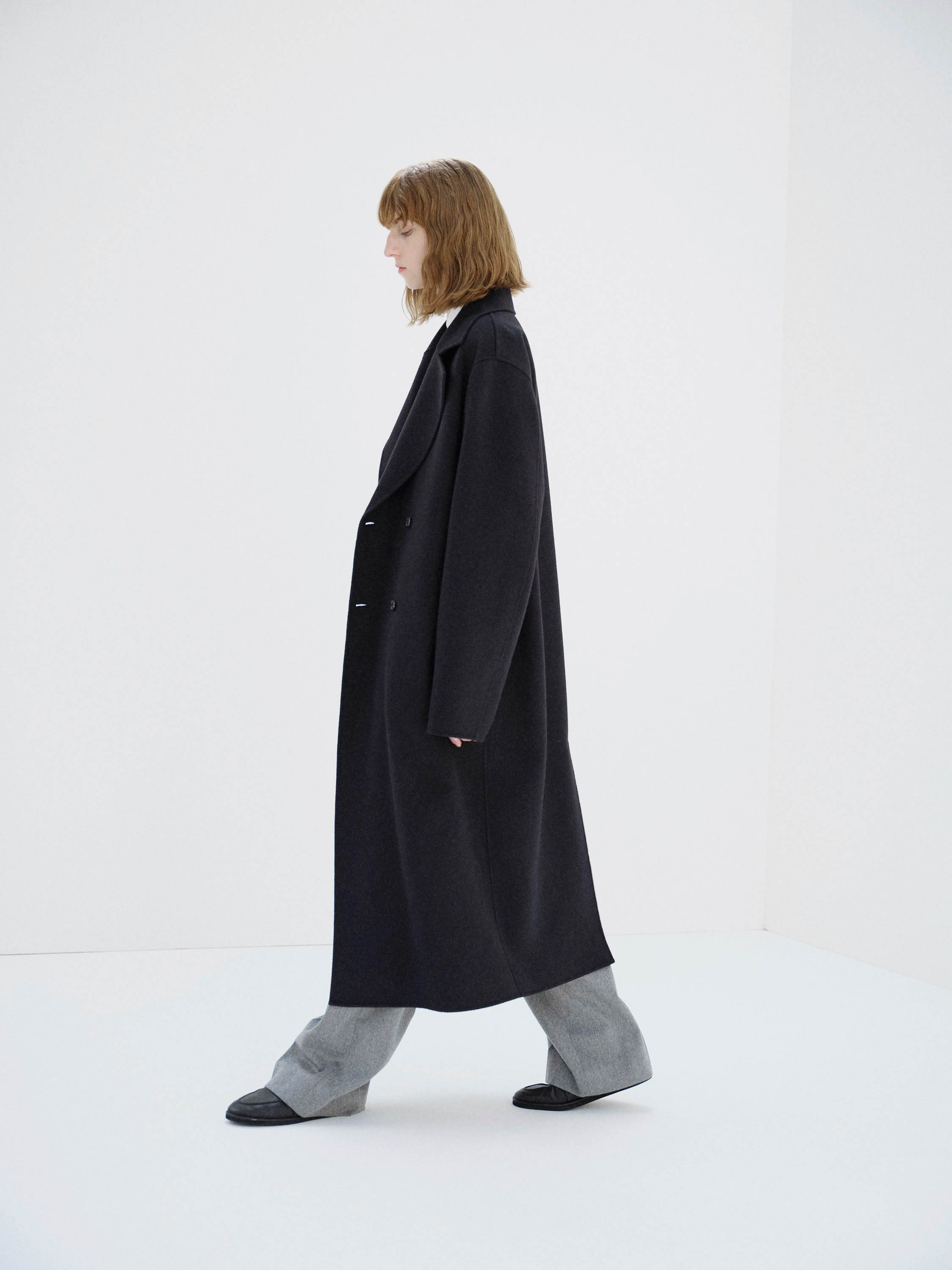 CASHMERE MELTON HAND SEWN COAT 詳細画像 BLACK 3