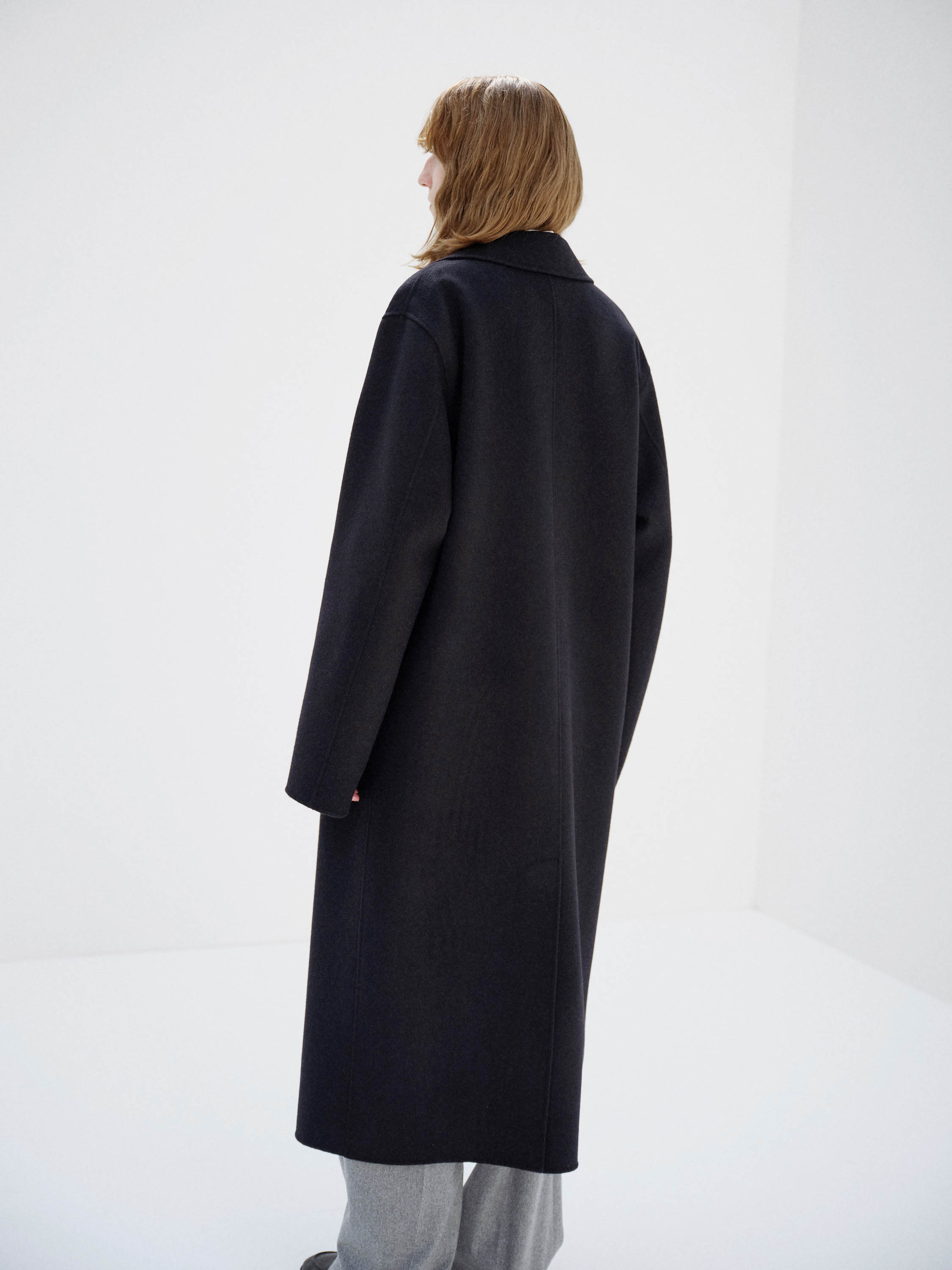 CASHMERE MELTON HAND SEWN COAT 詳細画像 BLACK 5