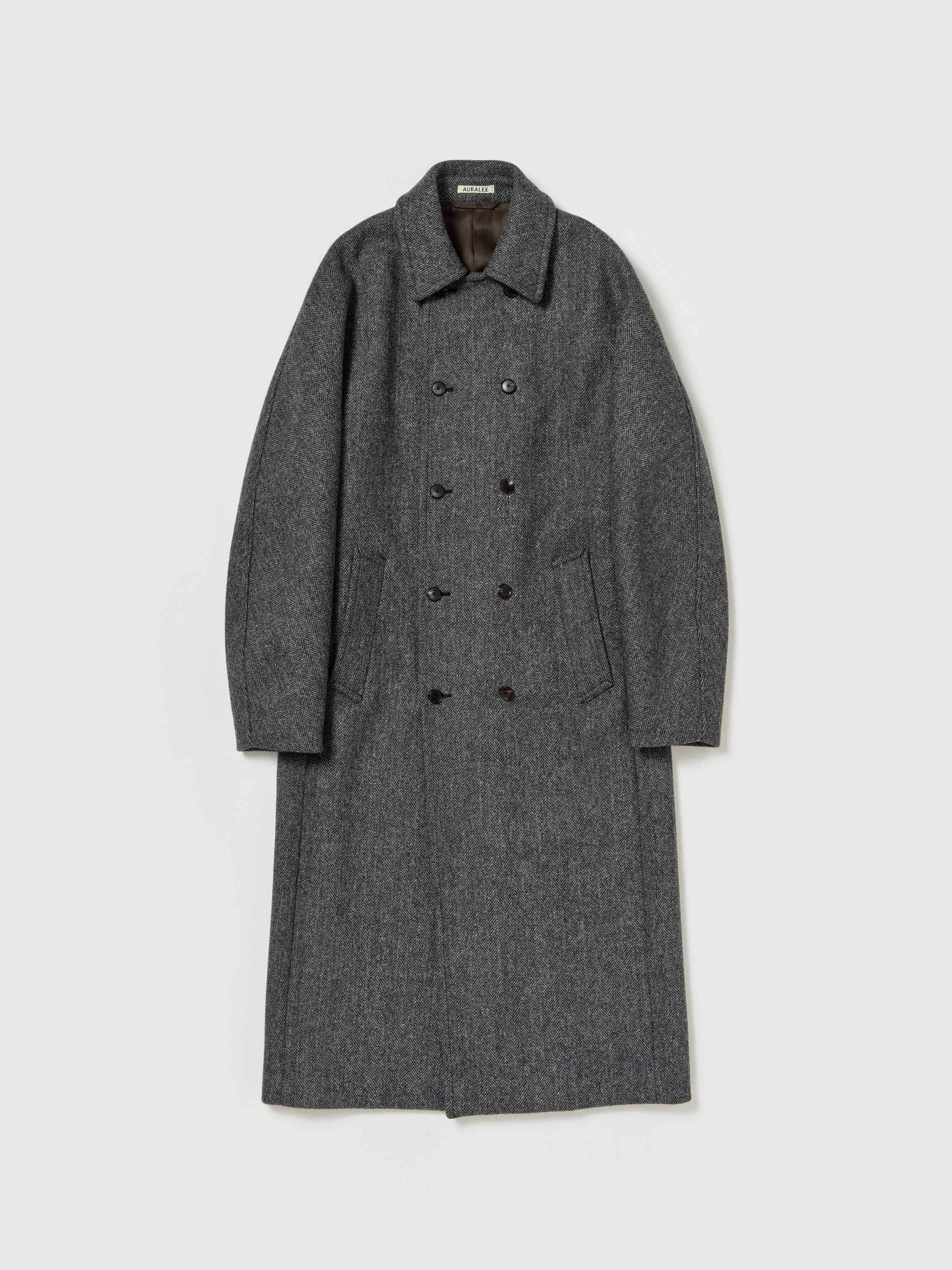 SHETLAND WOOL DOUBLE CLOTH COAT 詳細画像 GRAY HERRINGBONE 6