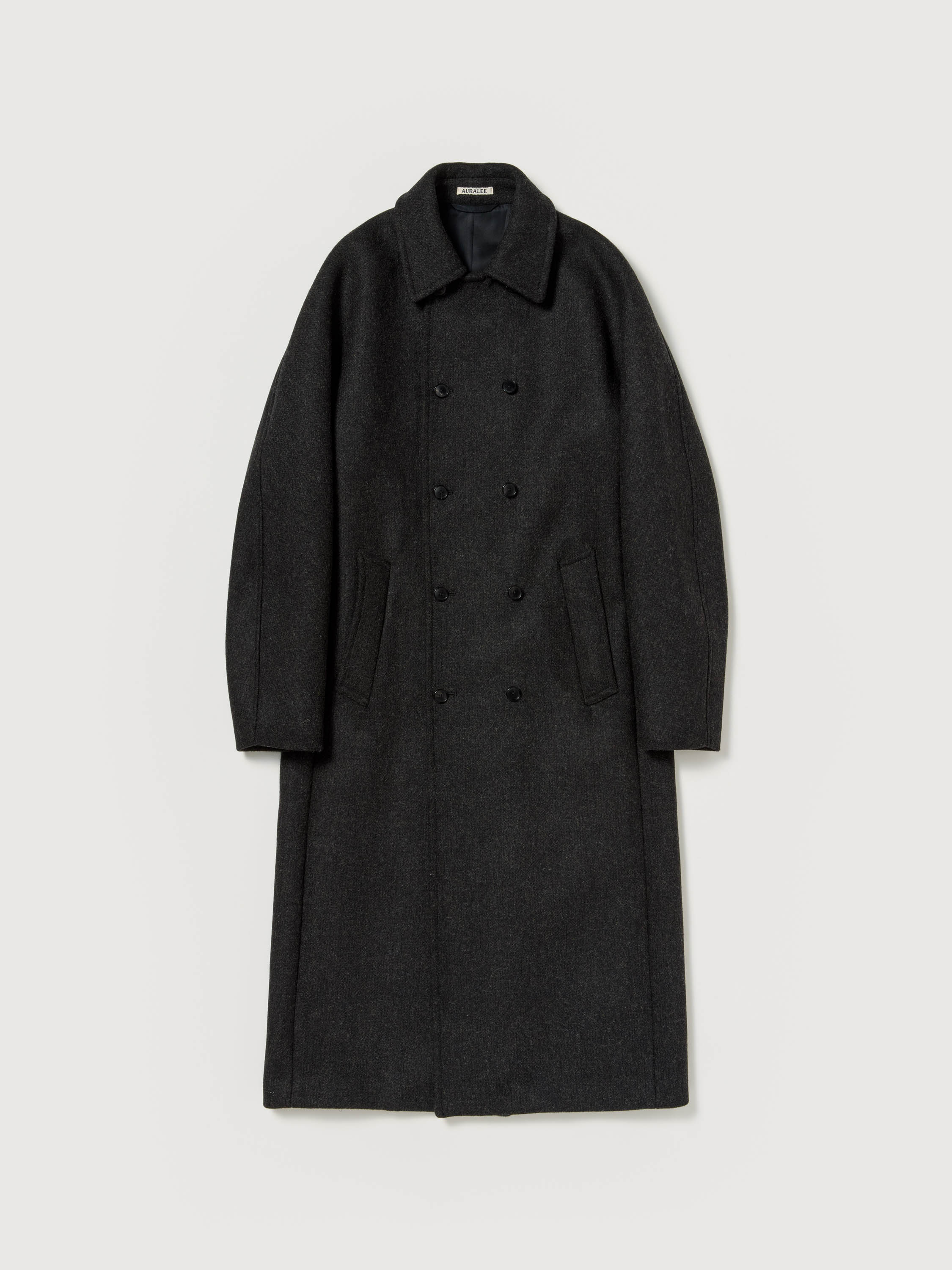 SHETLAND WOOL DOUBLE CLOTH COAT 詳細画像 DARK CHARCOAL 1