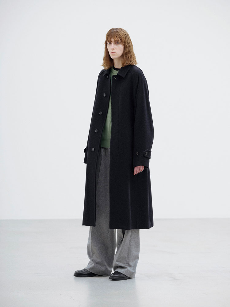 SUPER FINE WOOL MOSSER SOUTIEN COLLAR COAT