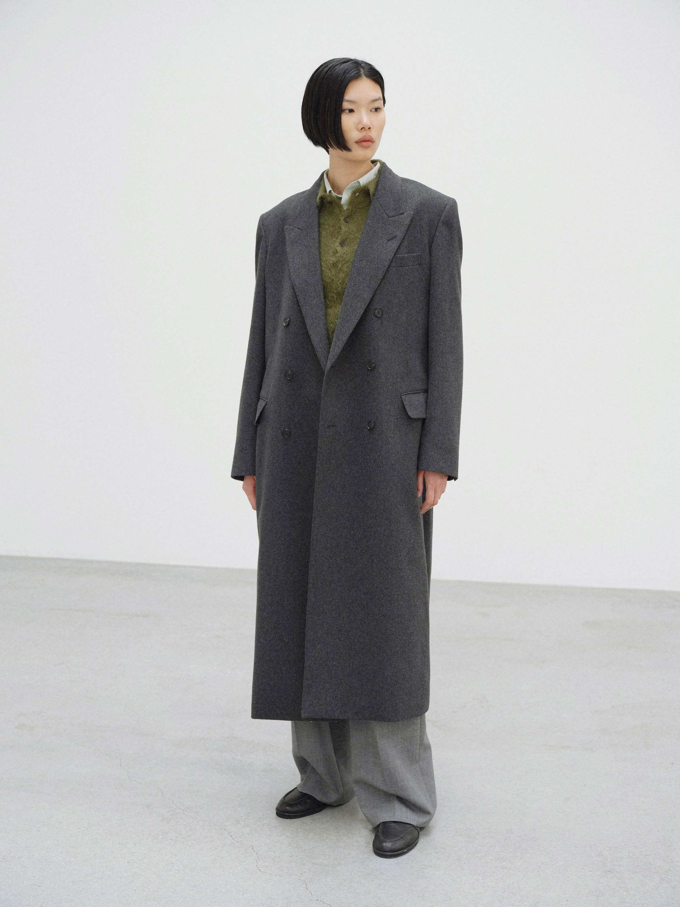 CASHMERE MOLESKIN COAT 詳細画像 TOP CHARCOAL 1