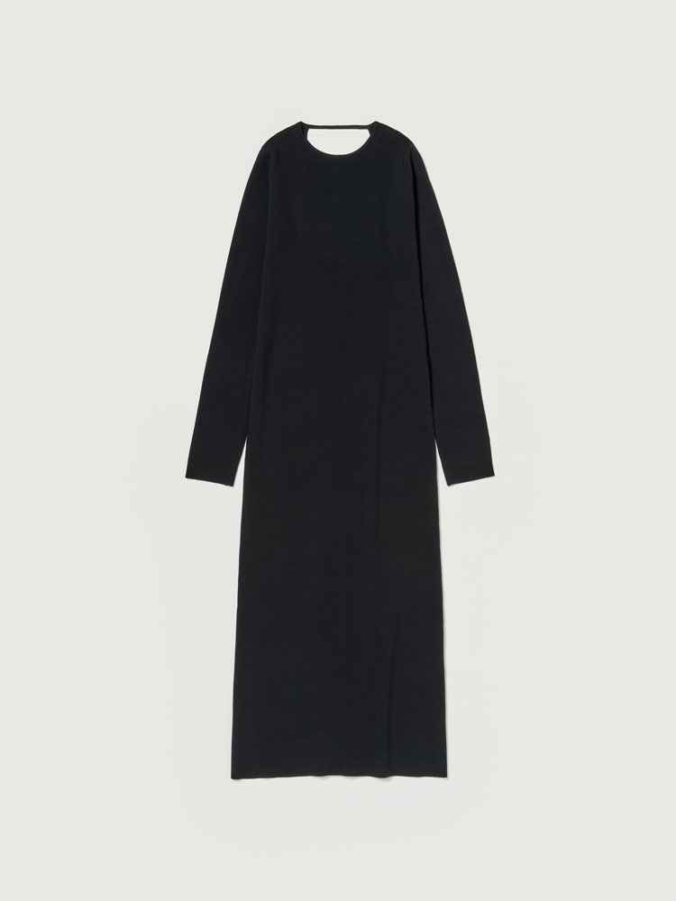 WOOL STRETCH DOUBLE FACE KNIT DRESS